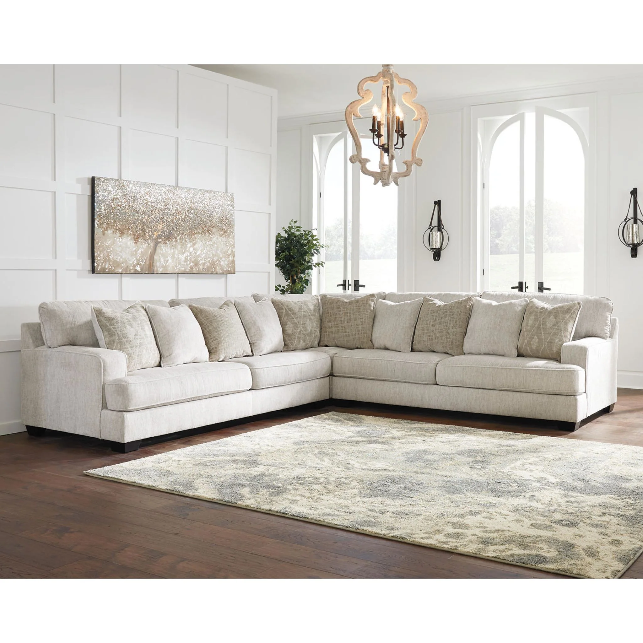 Rawcliffe 5 Piece Sectional - Parchment - Image 3