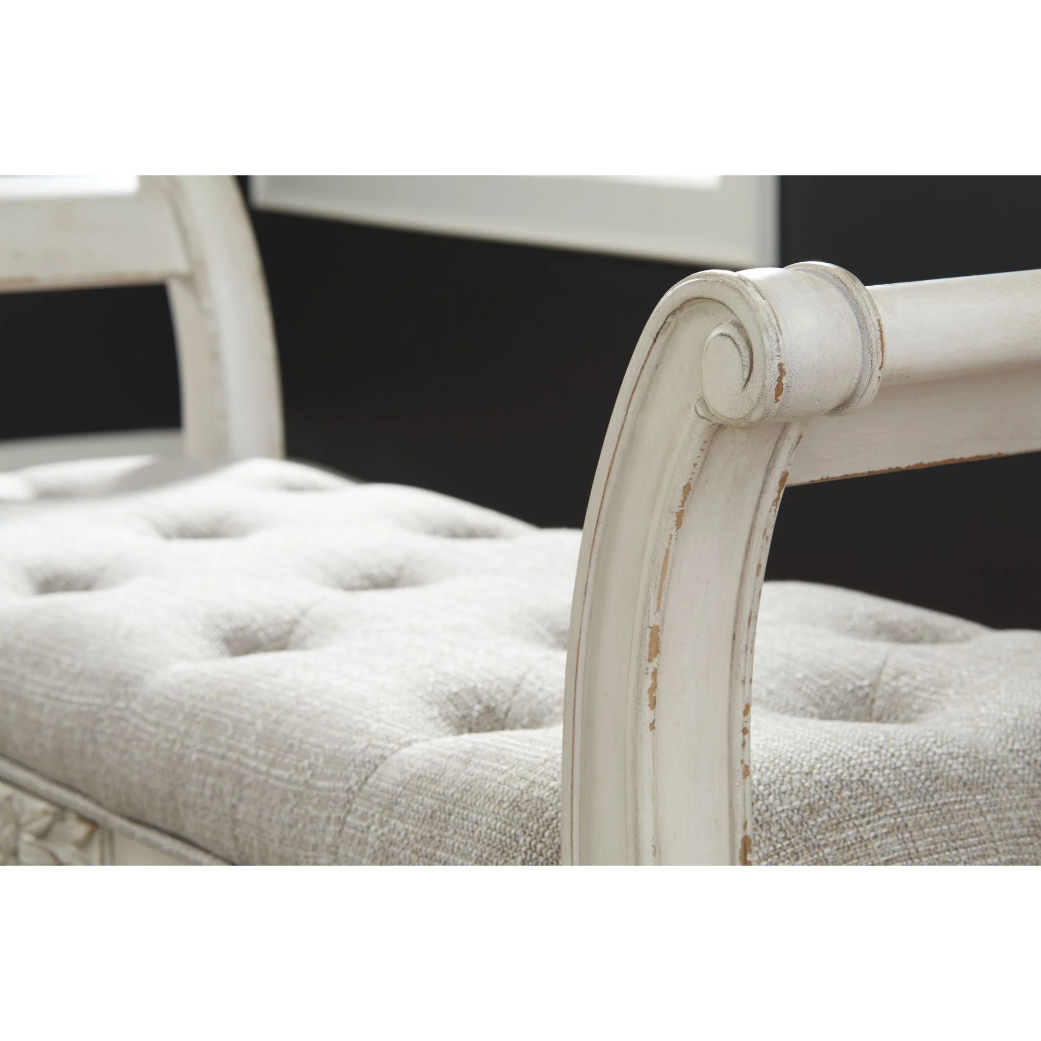 Realyn Bench - Antique White - Image 5