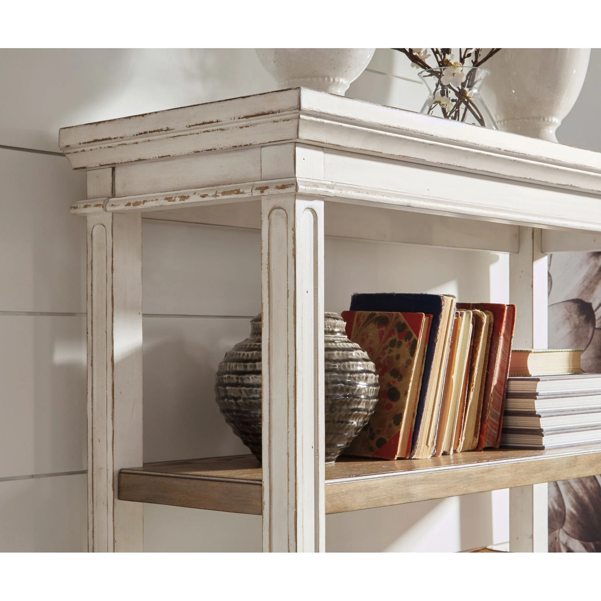 Realyn Bookcase - Brown/White - Image 5