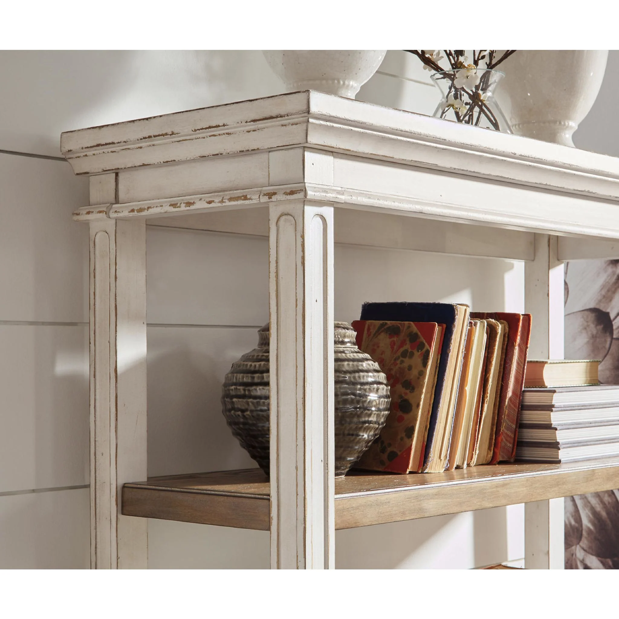 Realyn Bookcase - Brown/White - Image 9