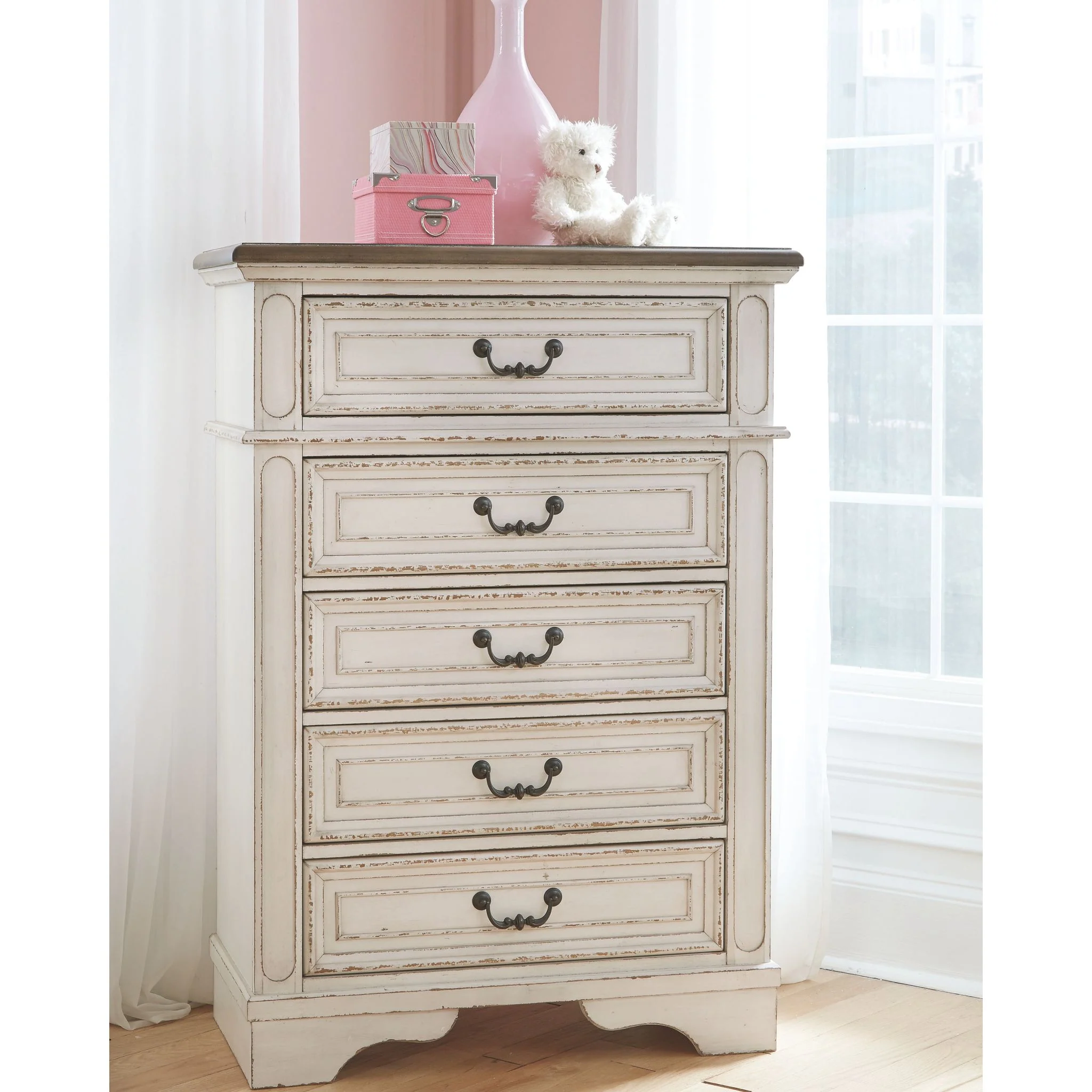 Realyn Chest - Chipped White - Image 2
