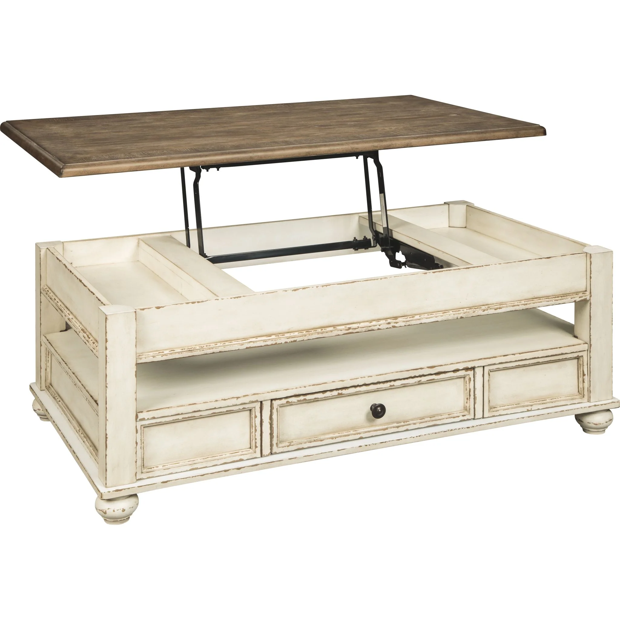 Realyn Coffee Table - White/Brown - Image 3