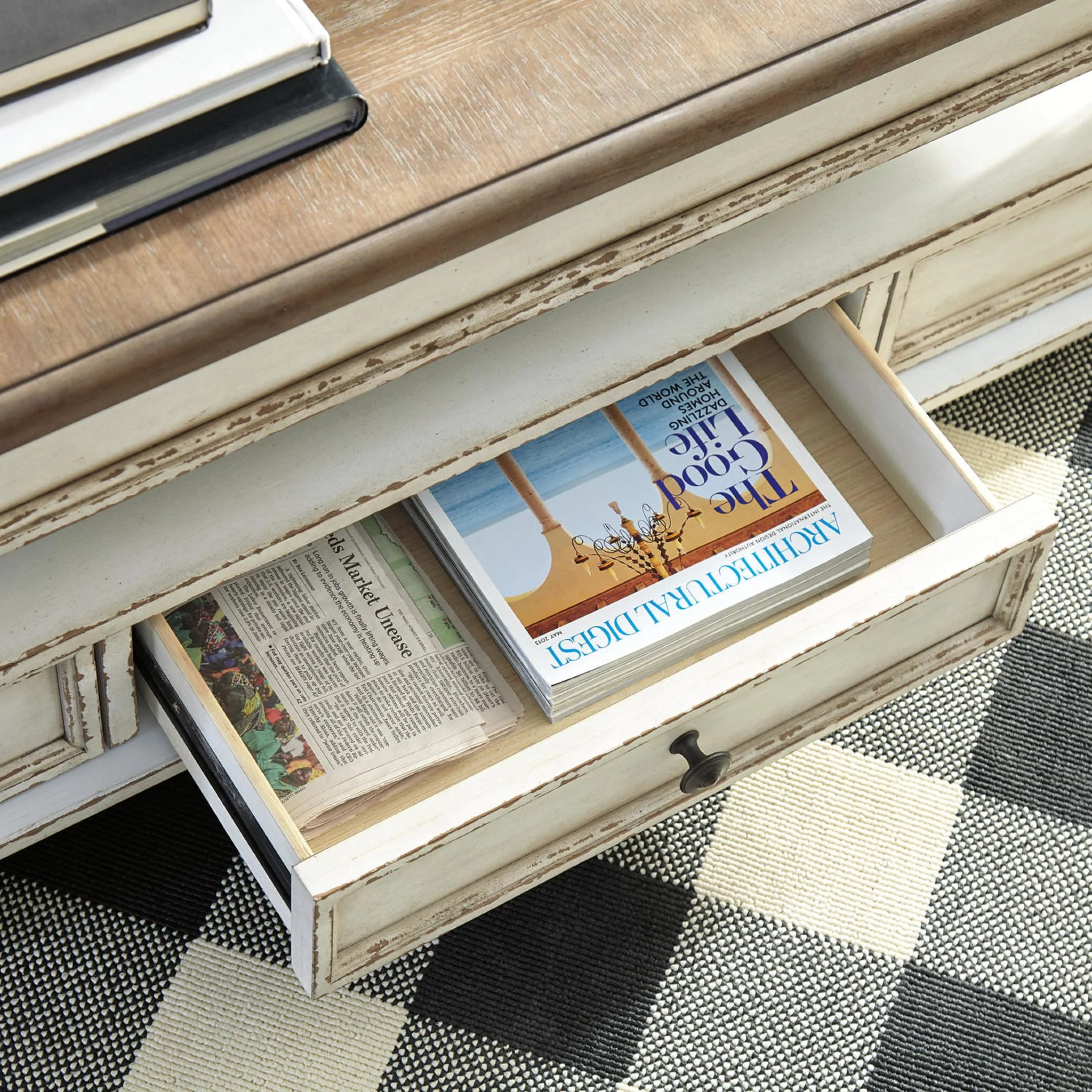 Realyn Coffee Table - White/Brown - Image 33