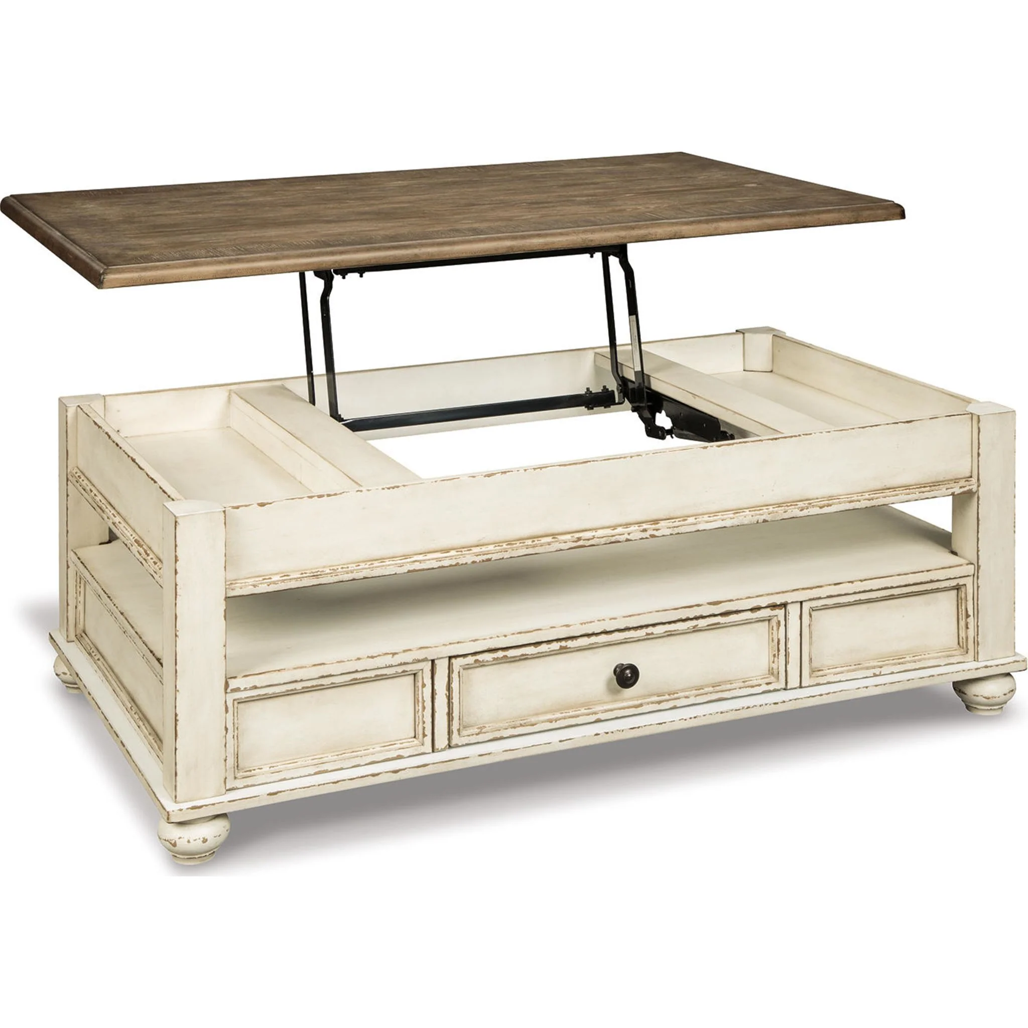 Realyn Coffee Table - White/Brown - Image 35
