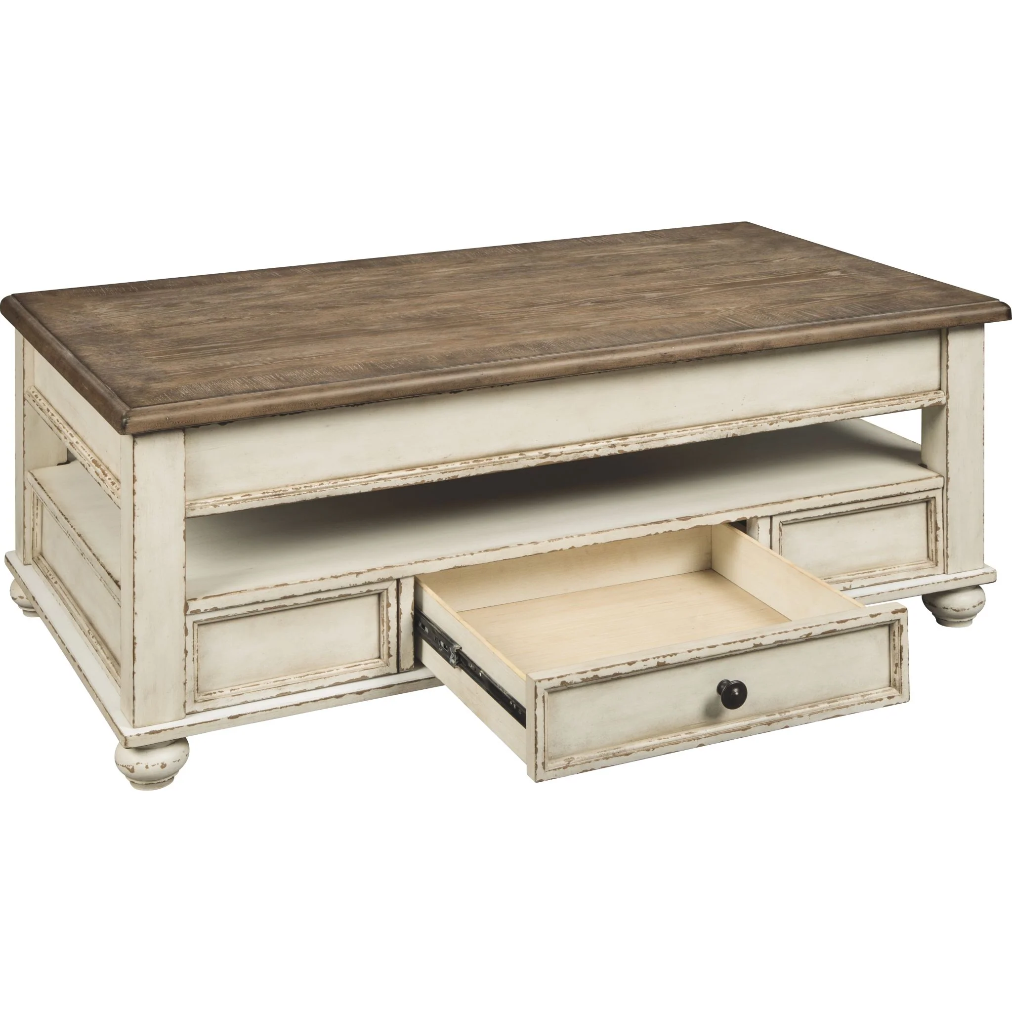 Realyn Coffee Table - White/Brown - Image 5