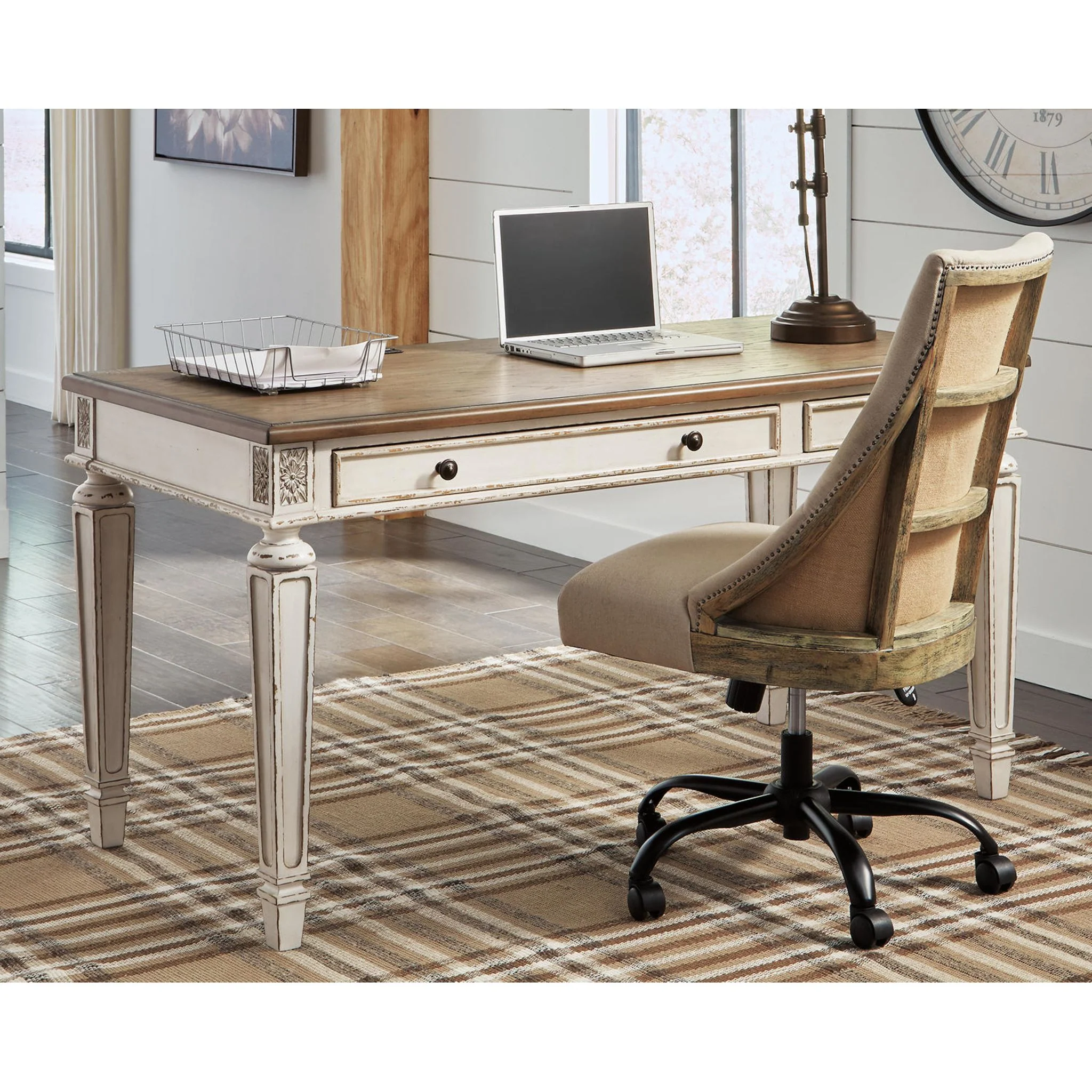 Realyn Desk - White/Brown - Image 27