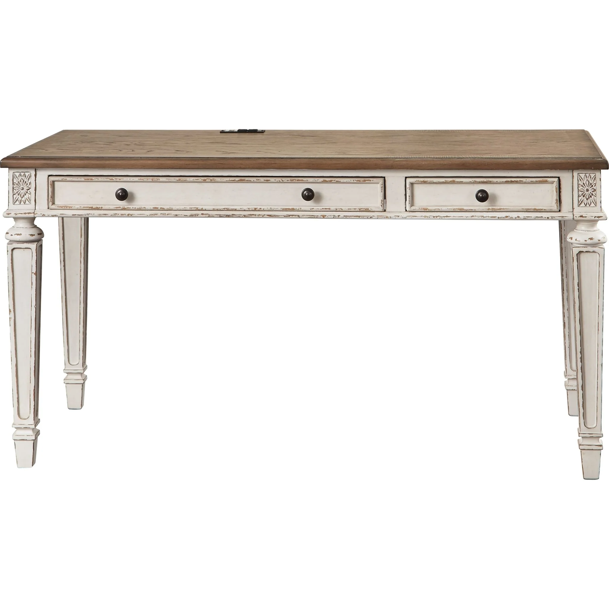 Realyn Desk - White/Brown - Image 3