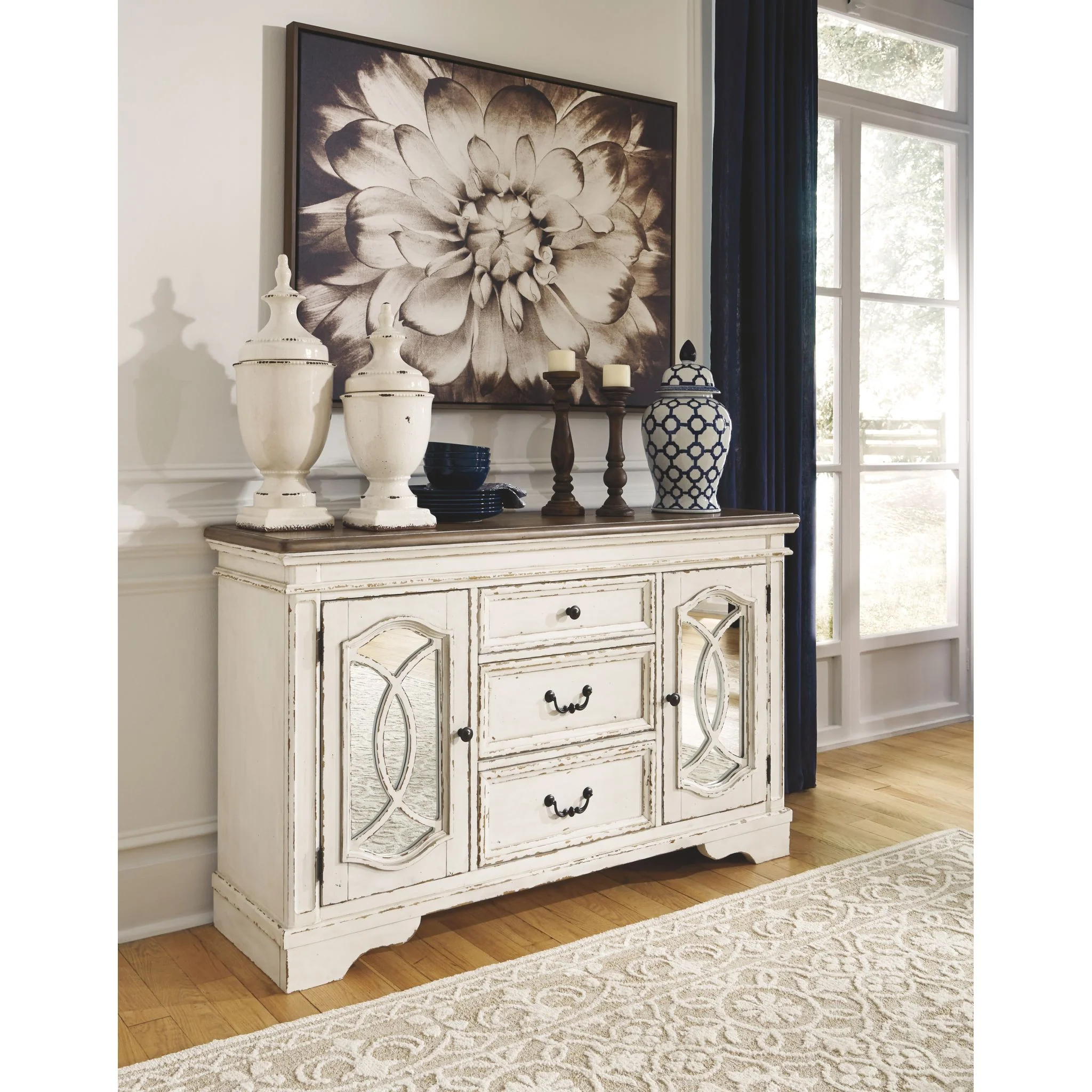 Realyn Dining Server - Chipped White - (D743-60) - Image 3