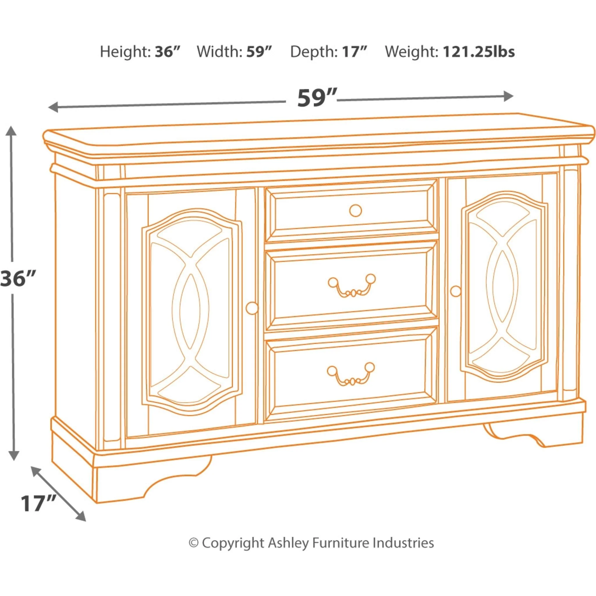 Realyn Dining Server - Chipped White - (D743-60) - Image 4