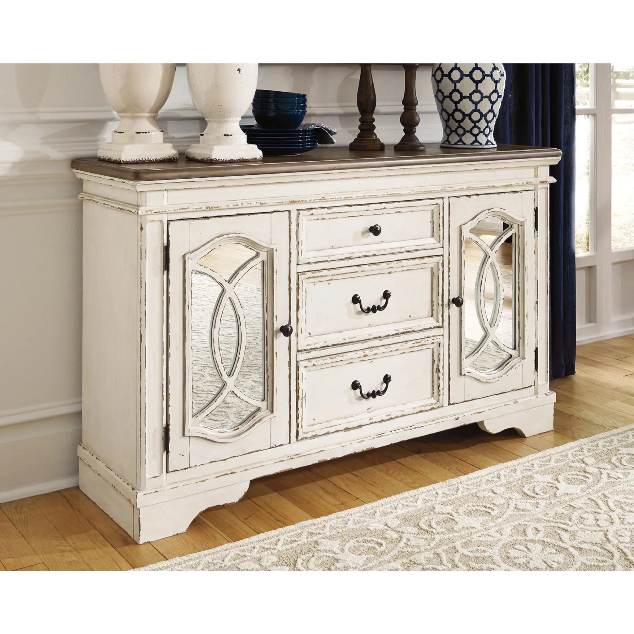 Realyn Dining Server - Chipped White - (D743-60) - Image 6