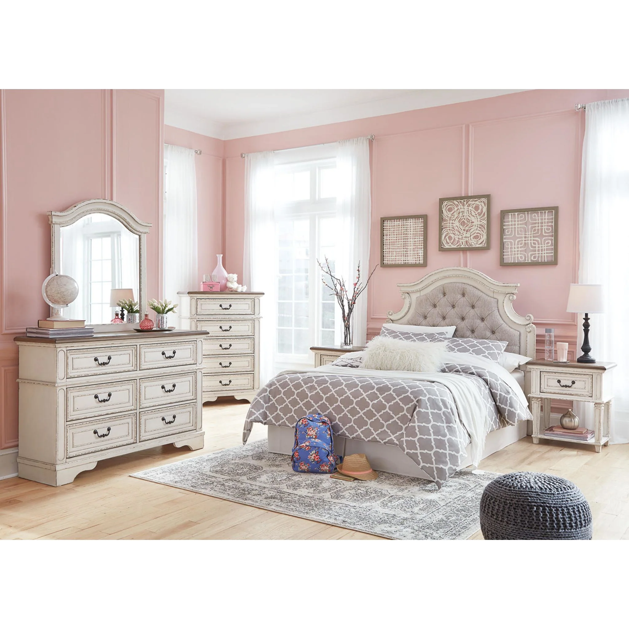 Realyn Dresser and Mirror - Chipped White - Image 21