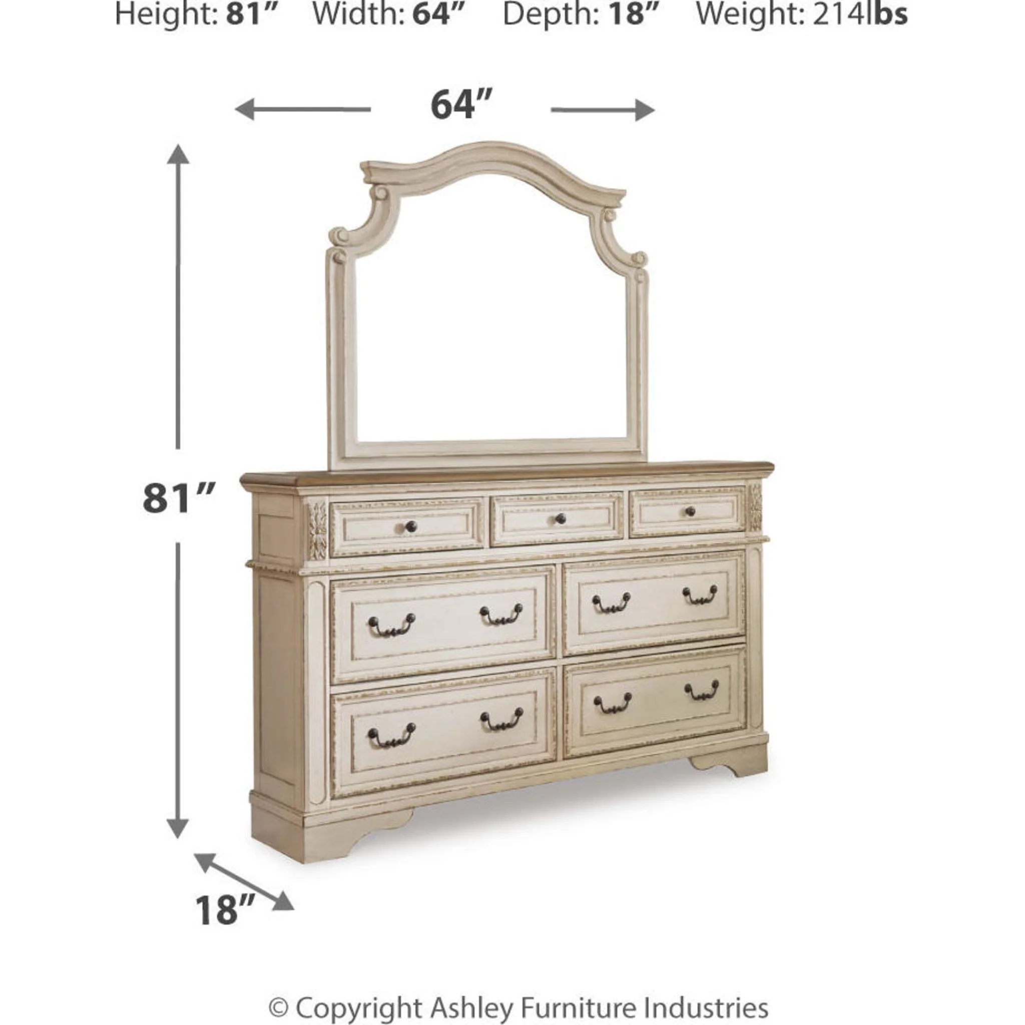 Realyn Dresser and Mirror - Two-tone - Image 21