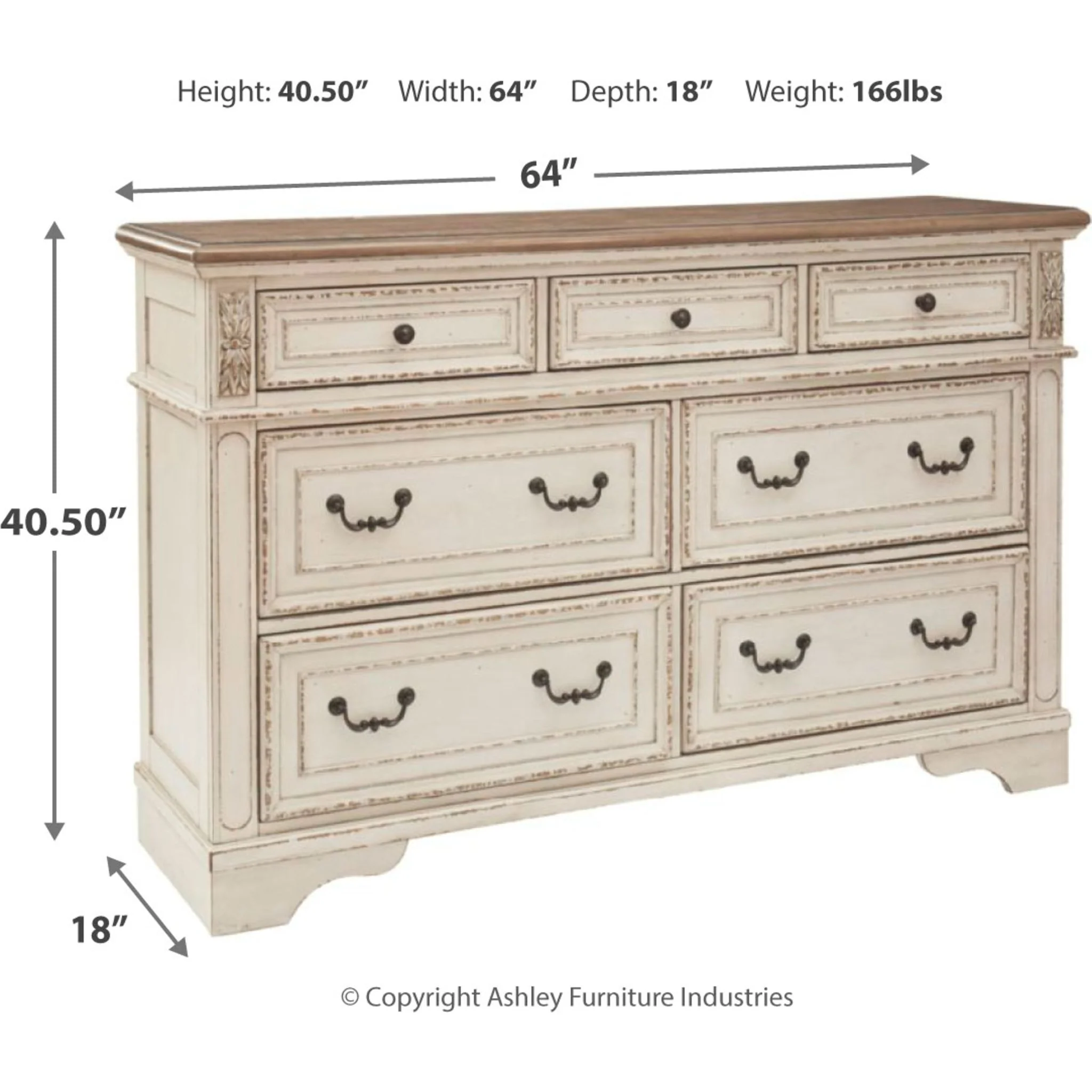 Realyn Dresser - White - Image 4
