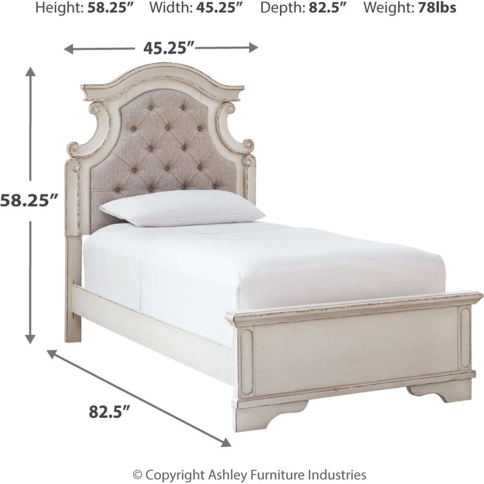 Realyn Full Panel Bed - Chipped White - Image 18