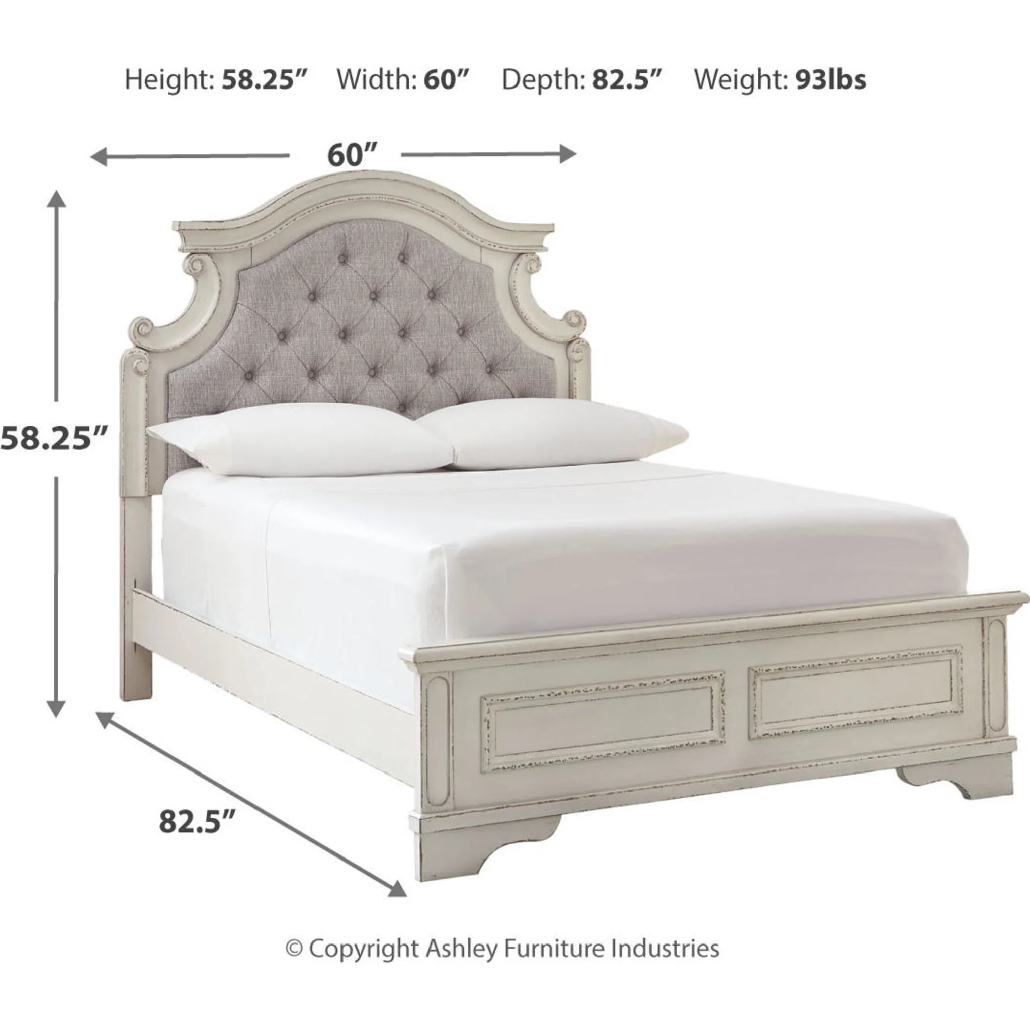 Realyn Full Panel Bed - Chipped White - Image 23