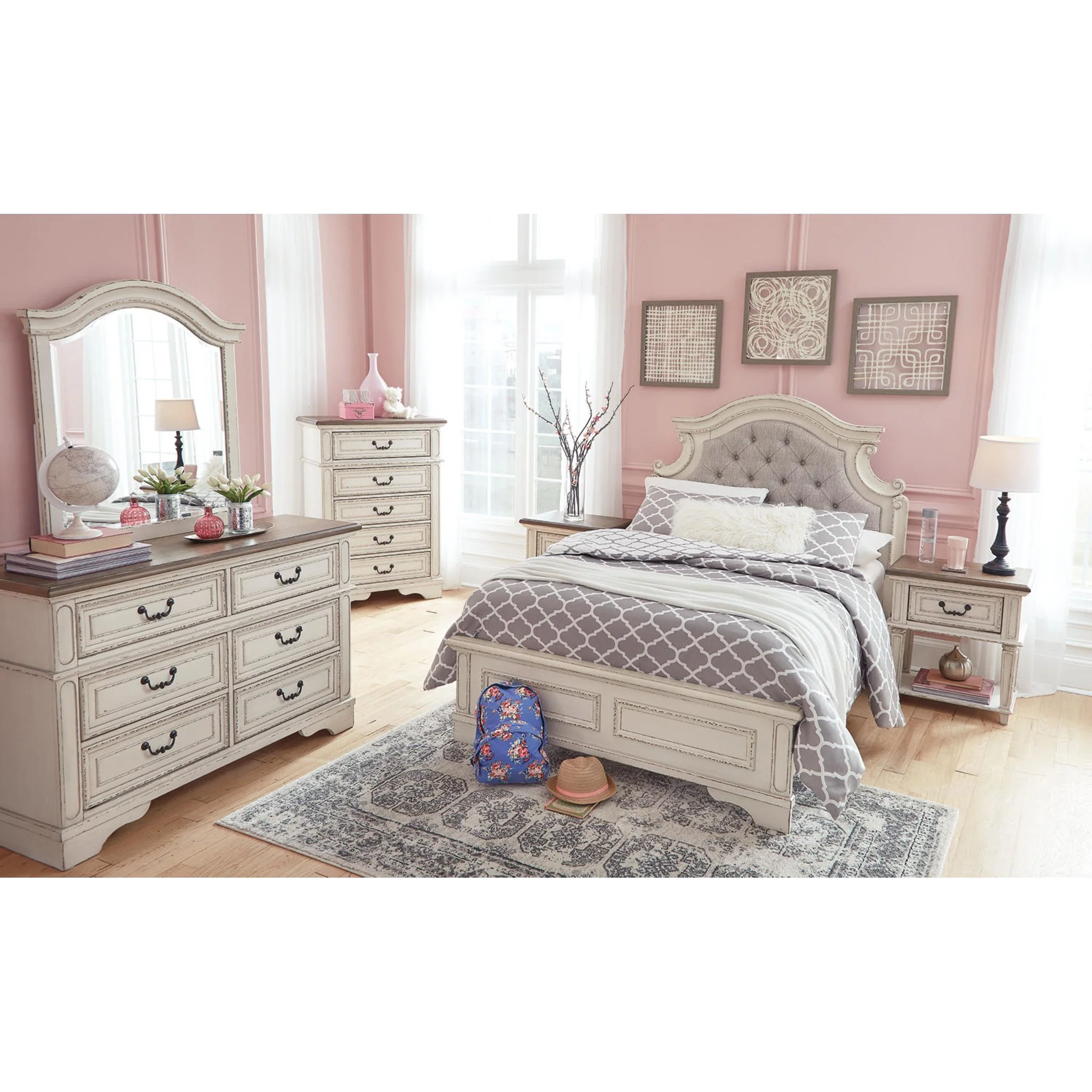 Realyn Full Panel Bed - Chipped White - Image 25
