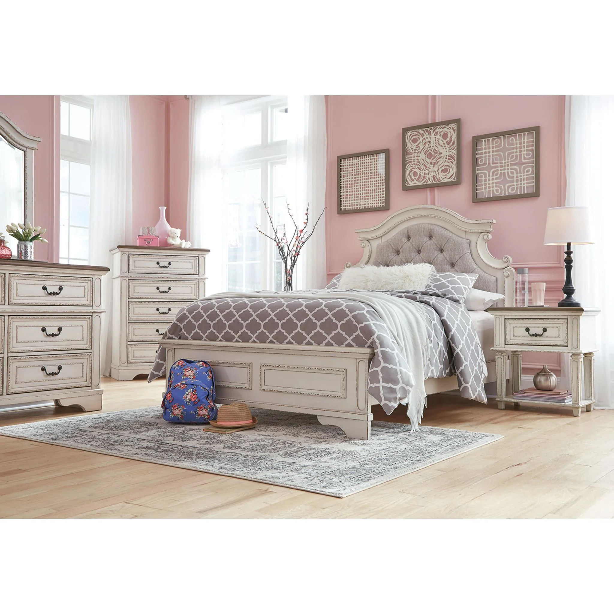 Realyn Full Panel Bed - Chipped White - Image 48