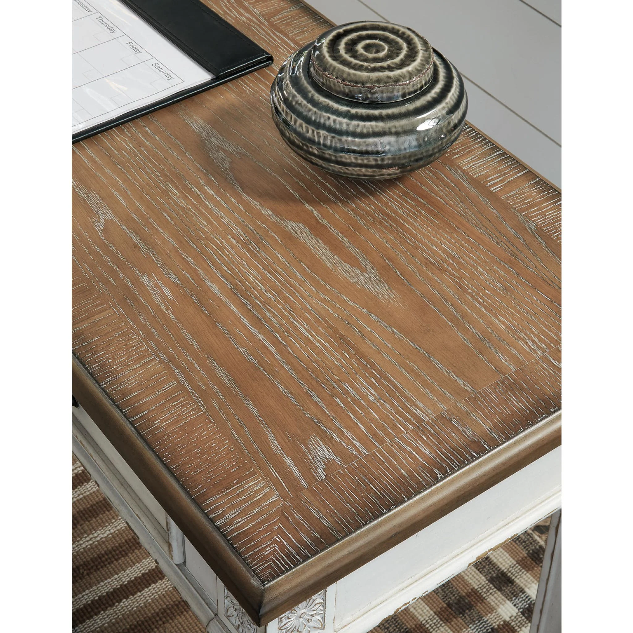 Realyn L-Desk - White/Brown - Image 27