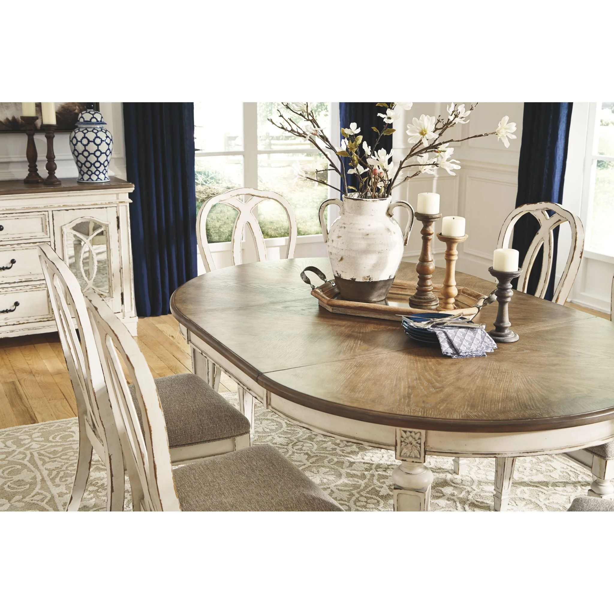 Realyn Dining Extension Table - Chipped White - (D743-35) - Image 3