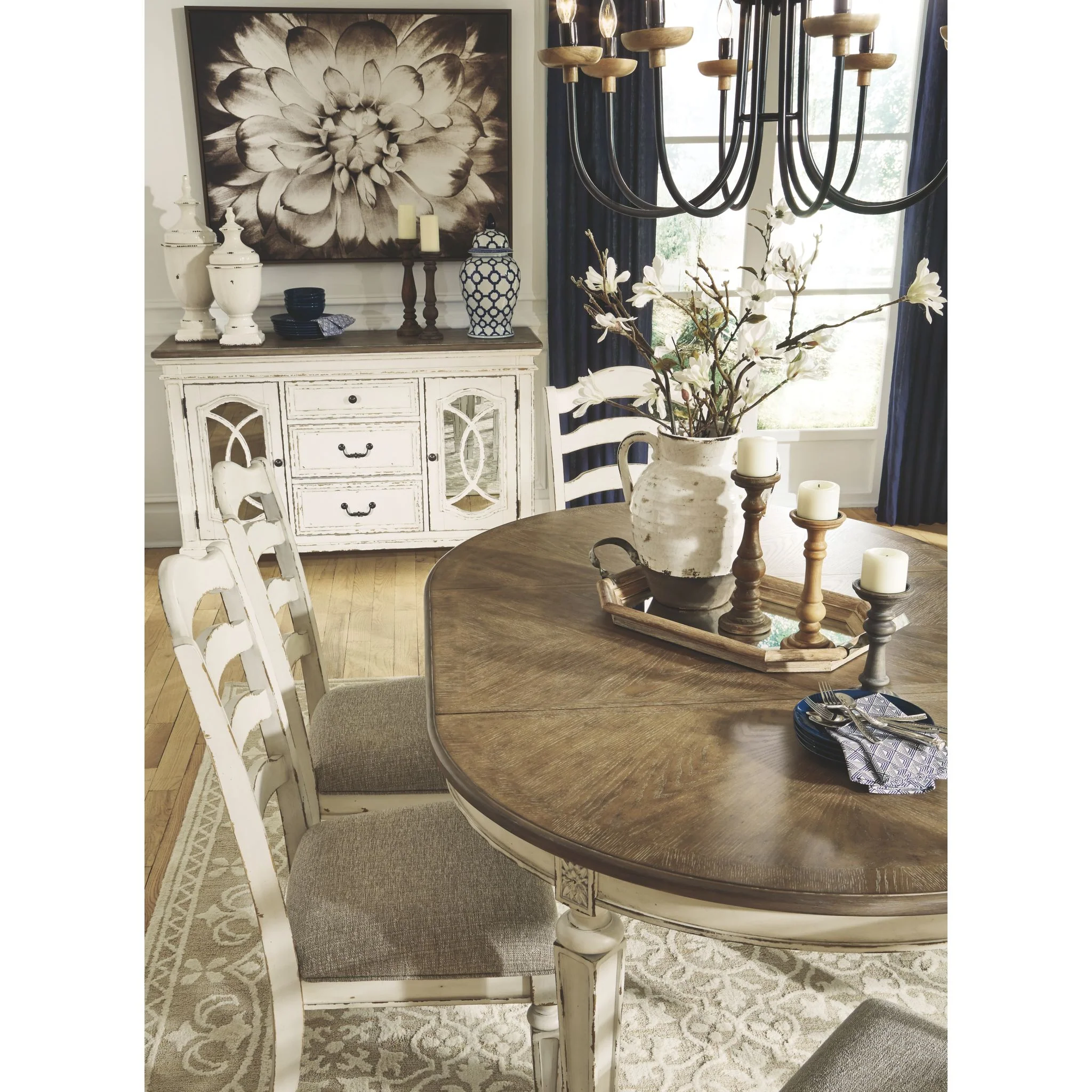 Realyn Dining Extension Table - Chipped White - (D743-35) - Image 5