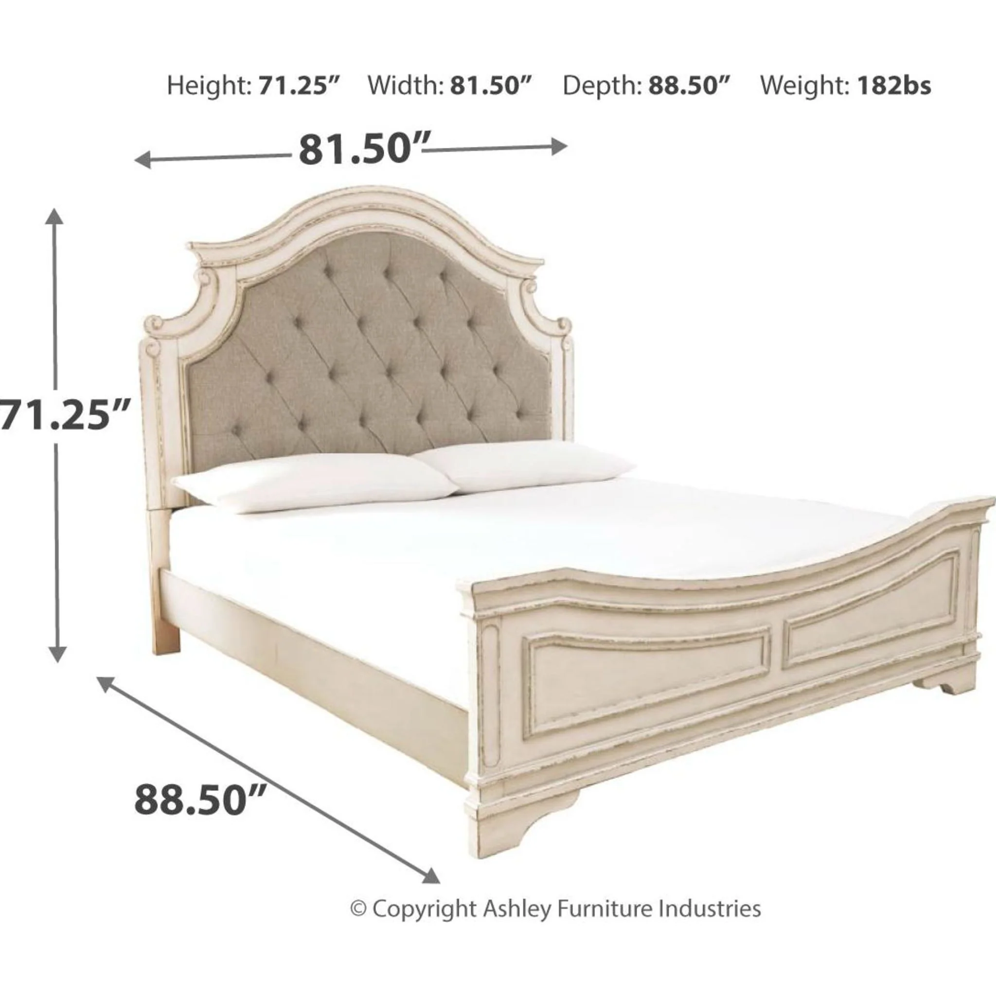 Realyn Panel Bed - White - Image 61