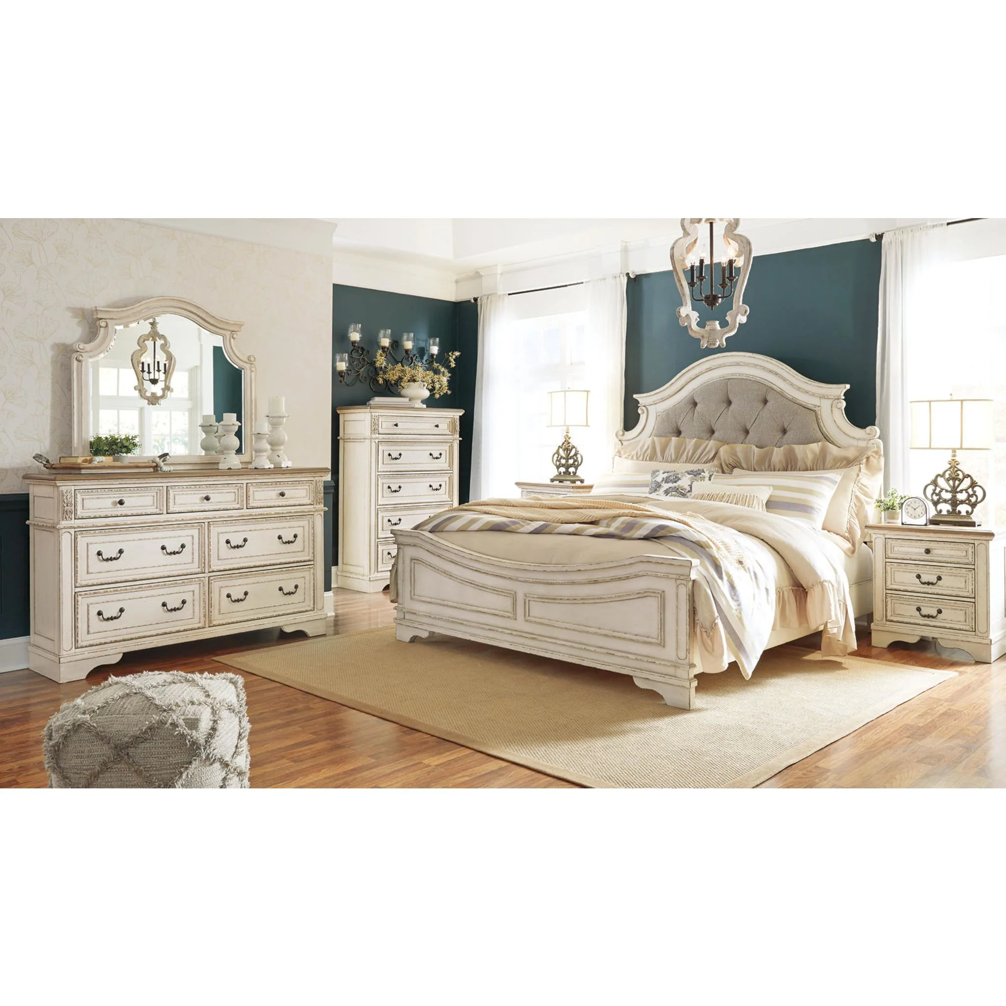 Realyn Panel Bed - White - Image 76