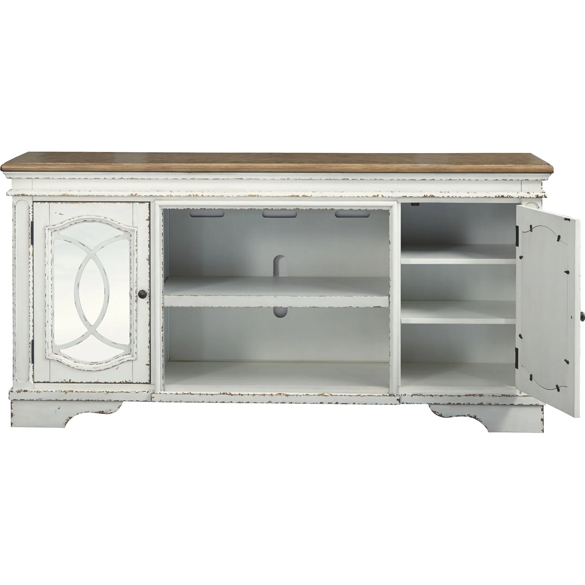 Realyn TV Stand - Chipped White - Image 3