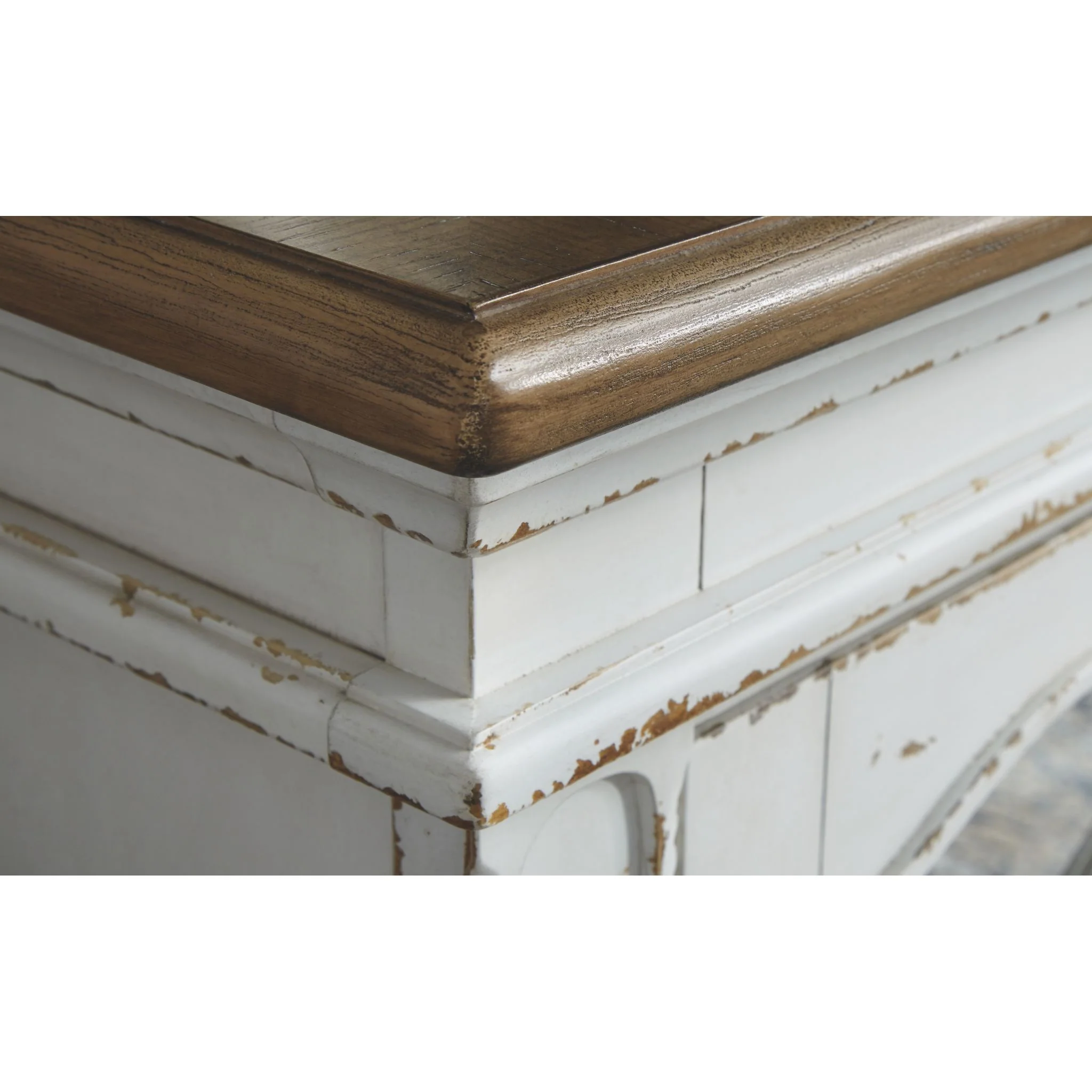 Realyn TV Stand with Fireplace - Chipped White - Image 4