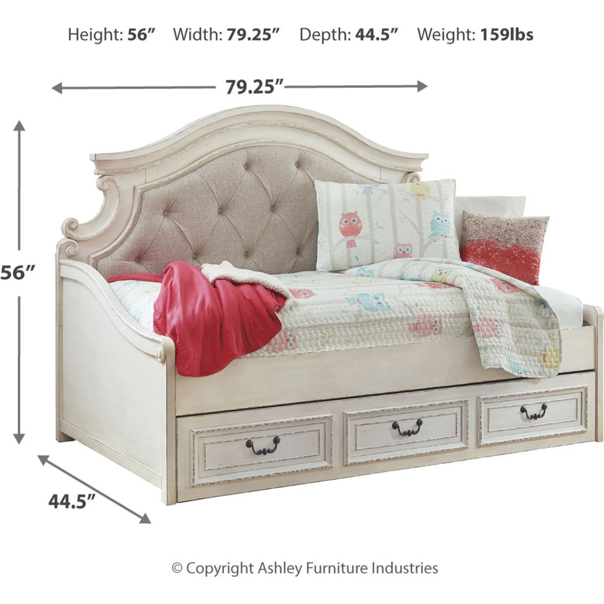 Realyn Twin Daybed - Chipped White - Image 16