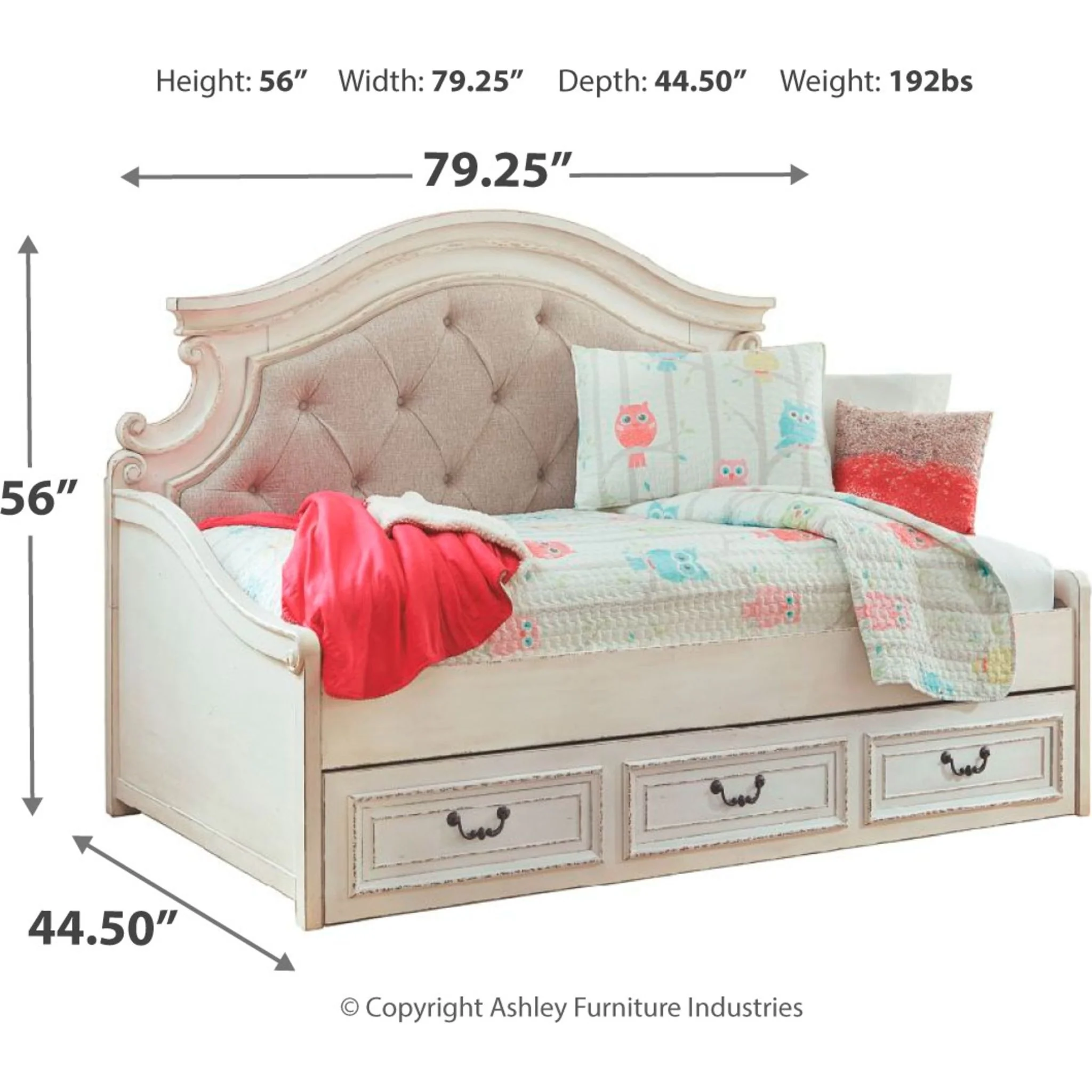 Realyn Twin Daybed - Chipped White - Image 6
