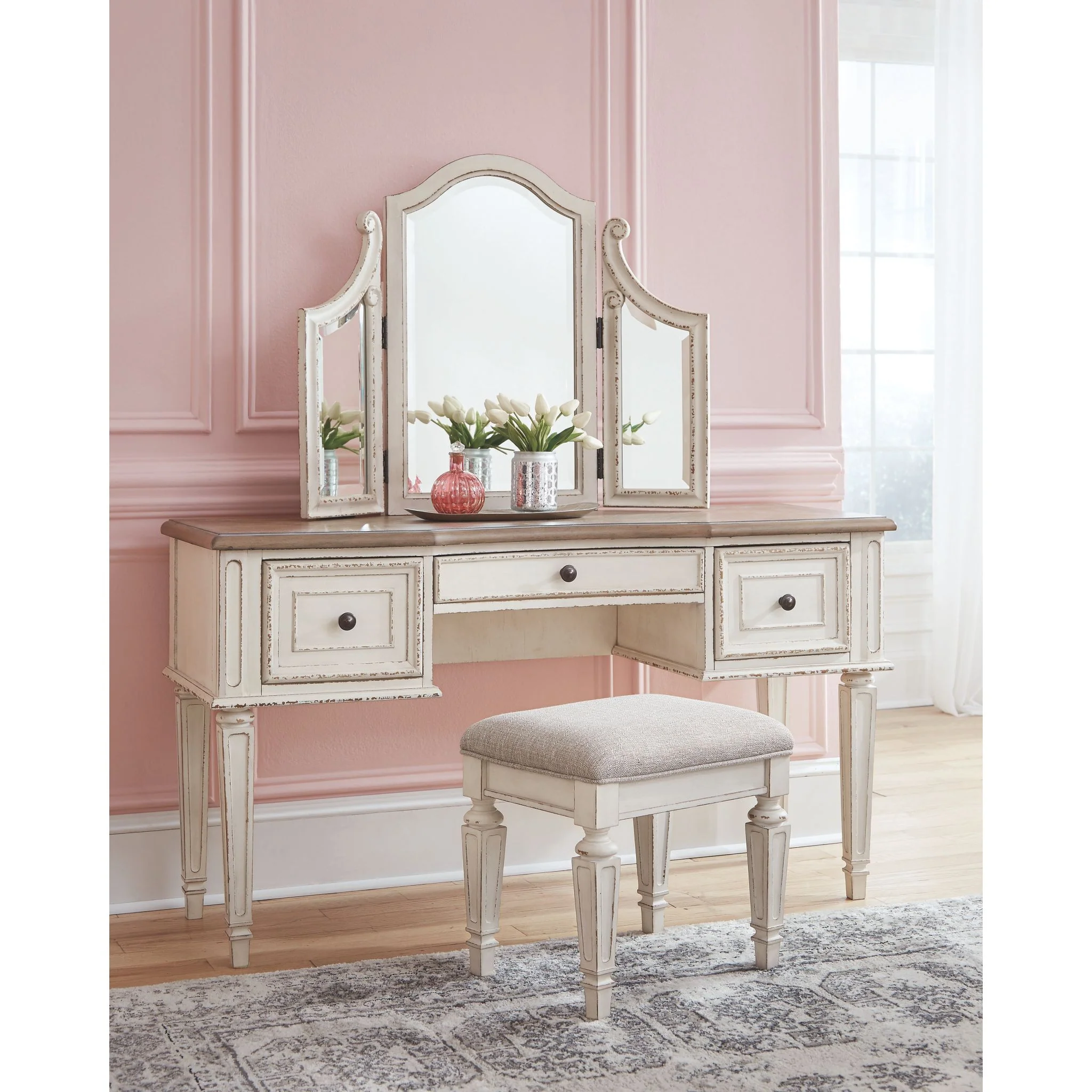 Realyn Vanity Set - Two-tone - Image 2