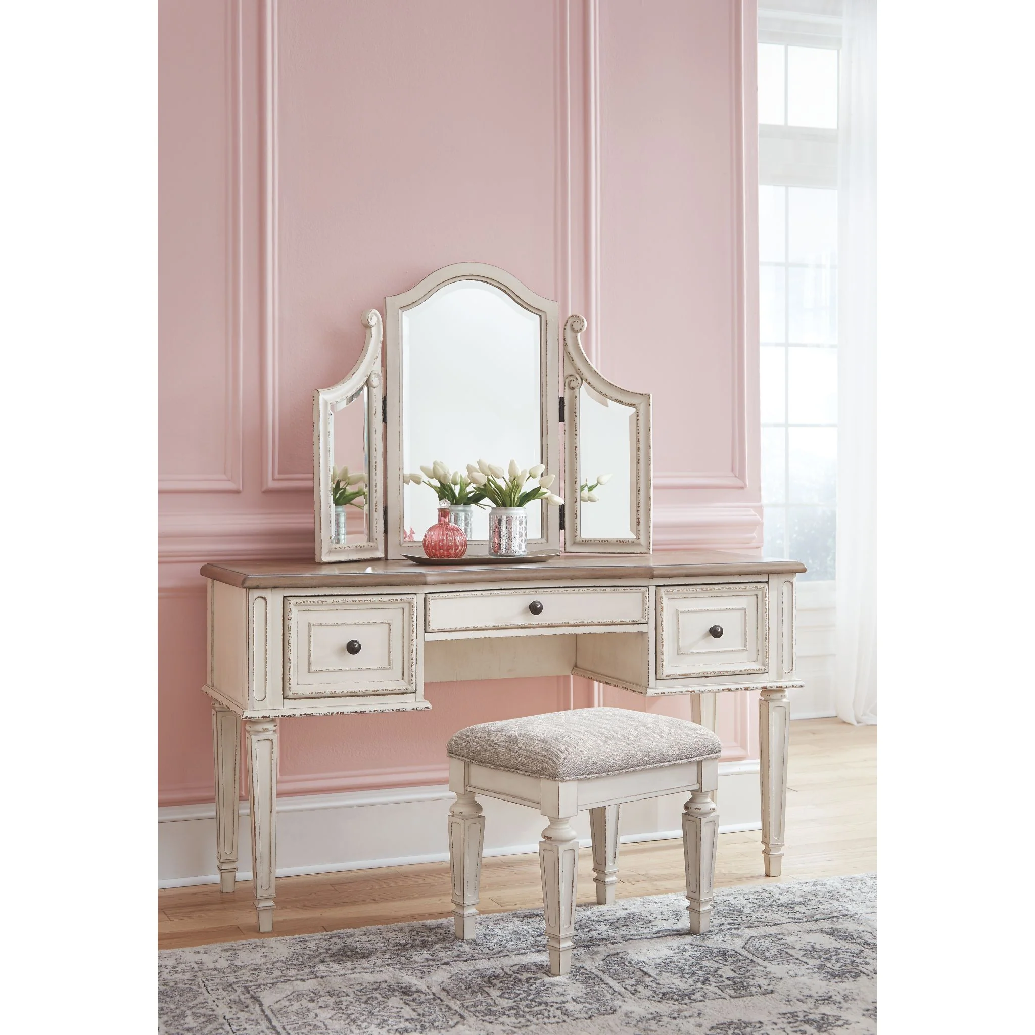 Realyn Vanity Set - Two-tone - Image 3