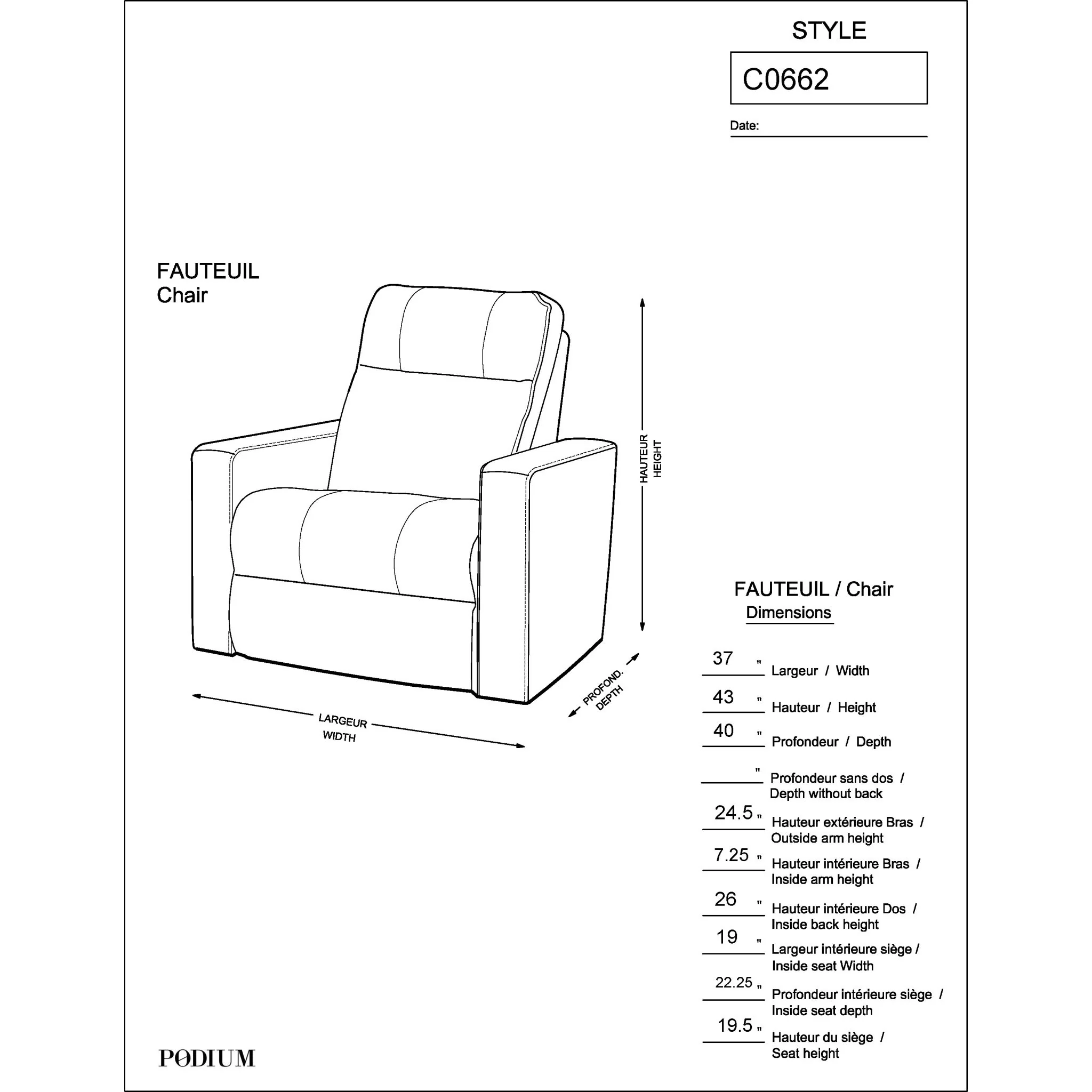 Relaxon Rocker Recliner - Grey - Image 4