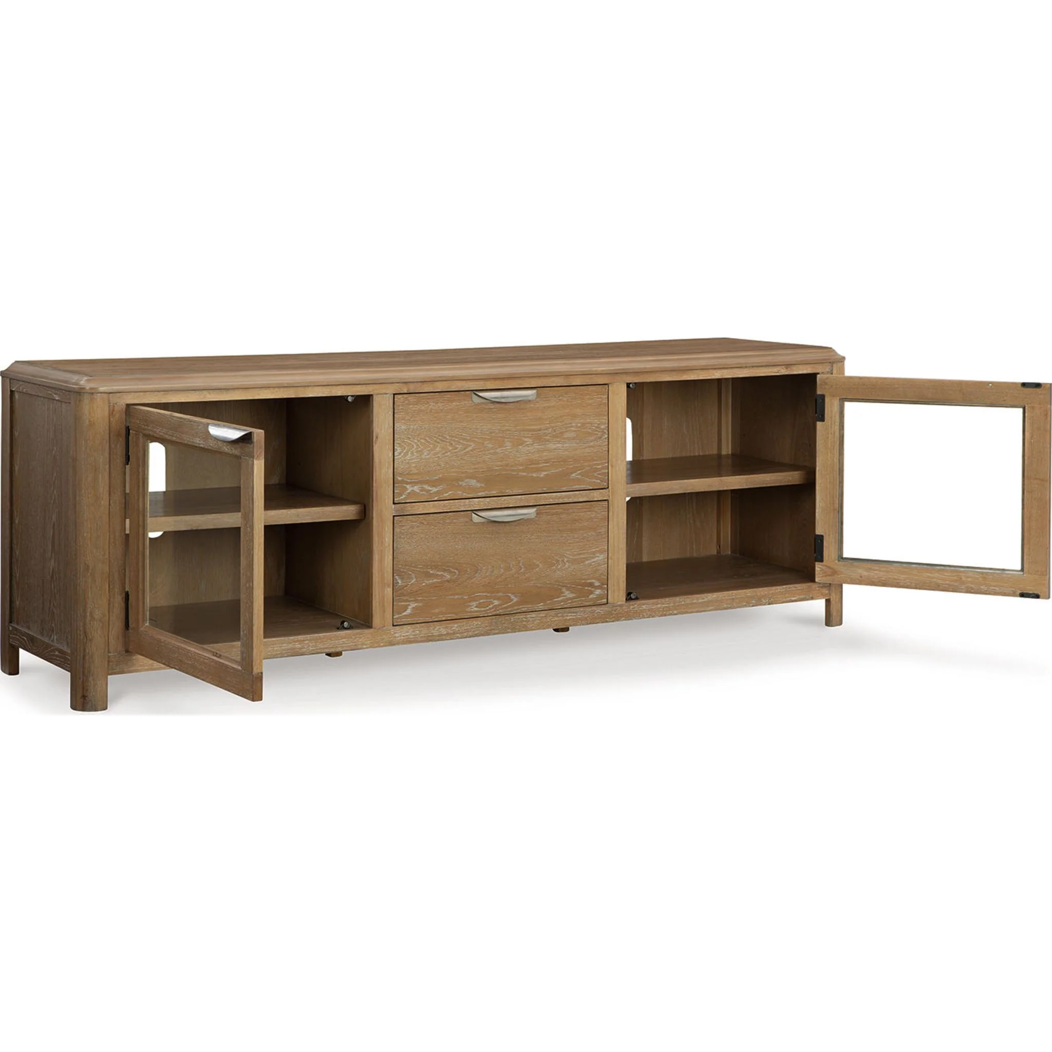Rencott TV Stand - Light Brown - Image 7