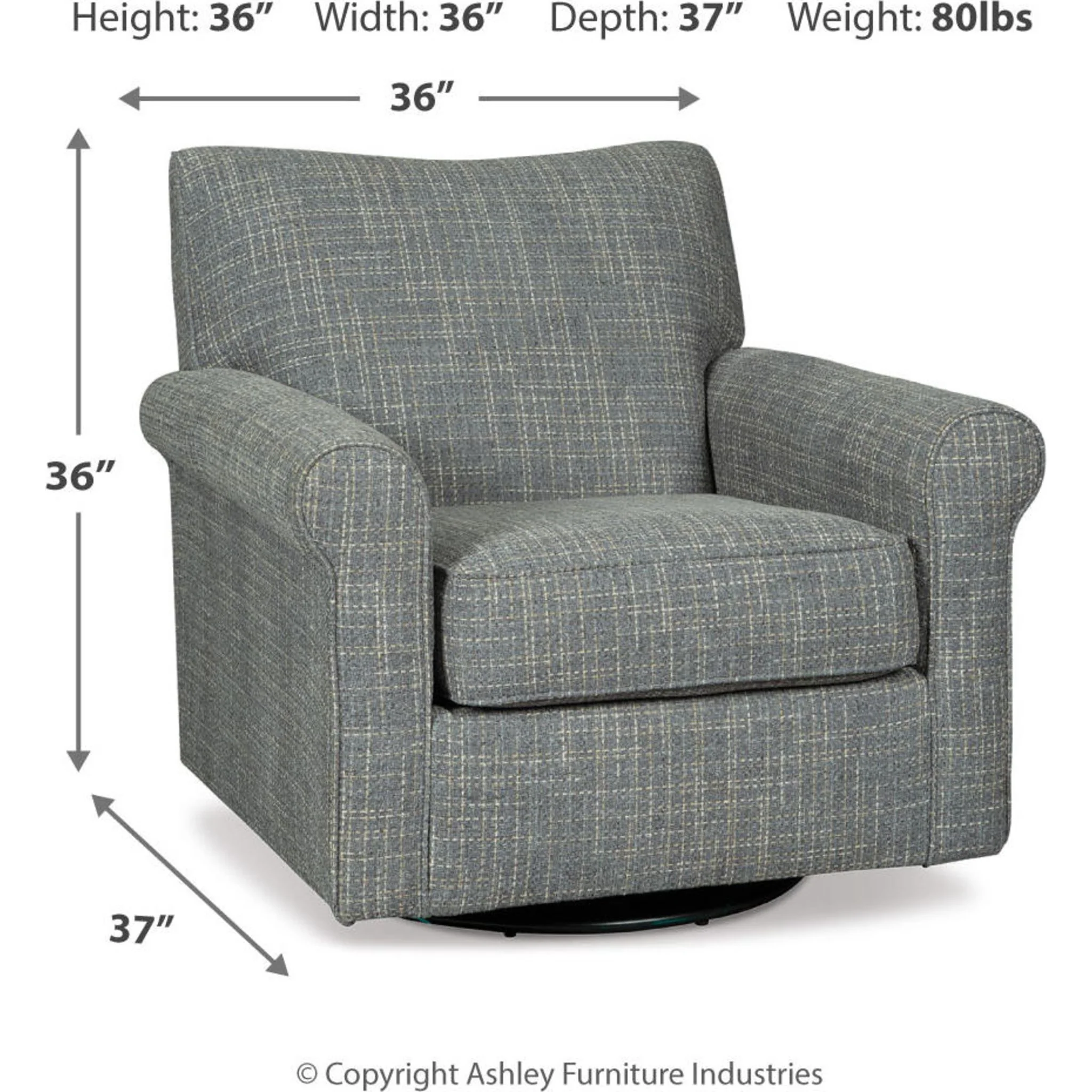 Renley Swivel Glider - Ash - Image 27