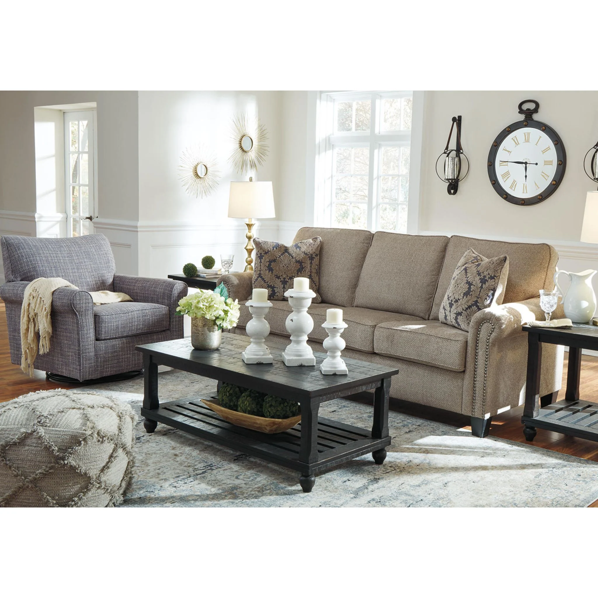 Renley Swivel Glider - Ash - Image 9