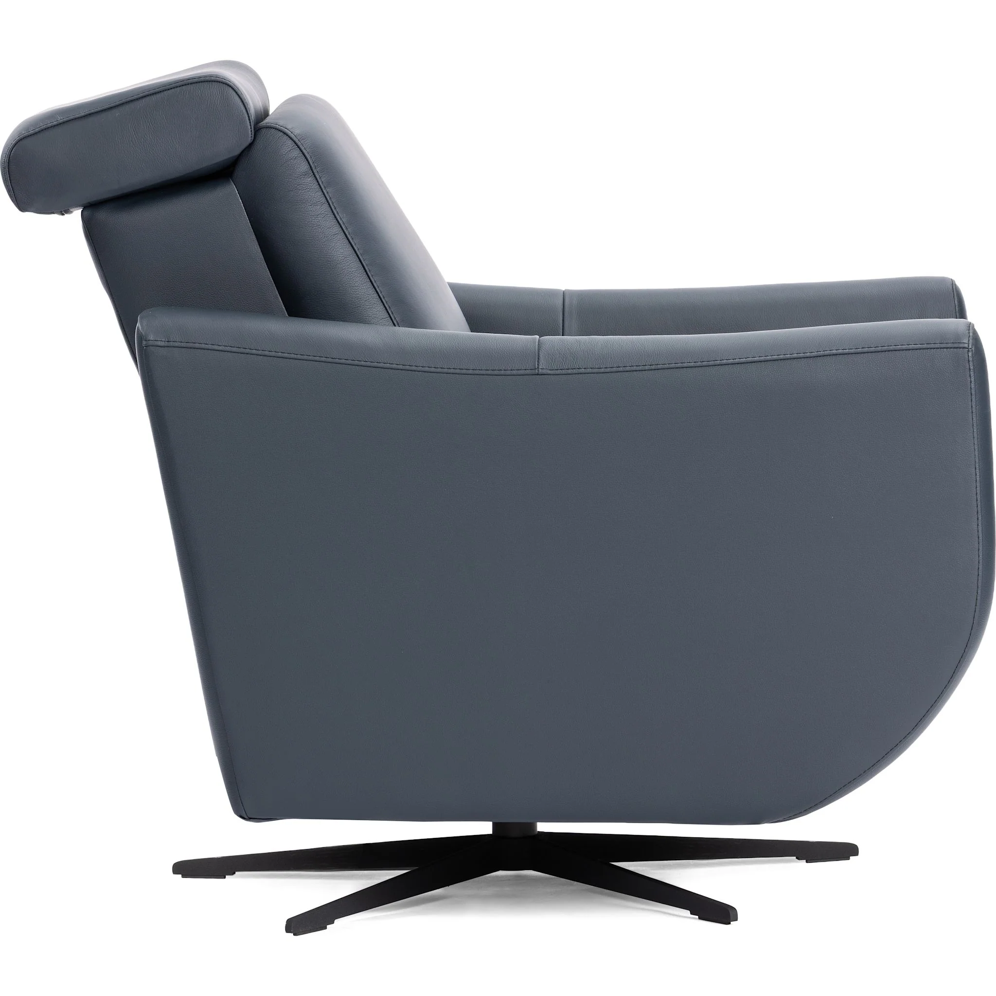 Lune Power Swivel Chair - Madras Blue - Image 3