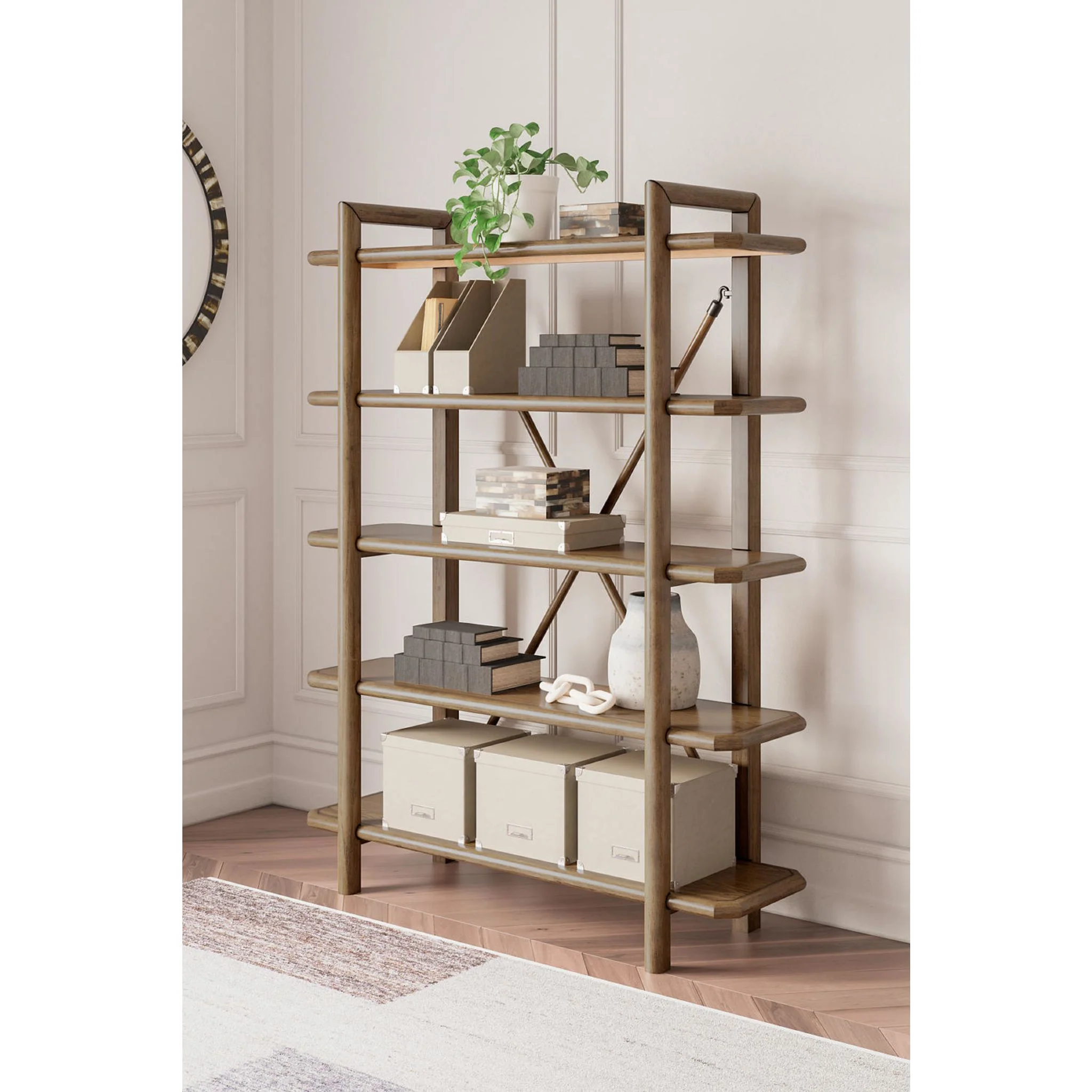 Roanhowe Bookcase - Brown - Image 2