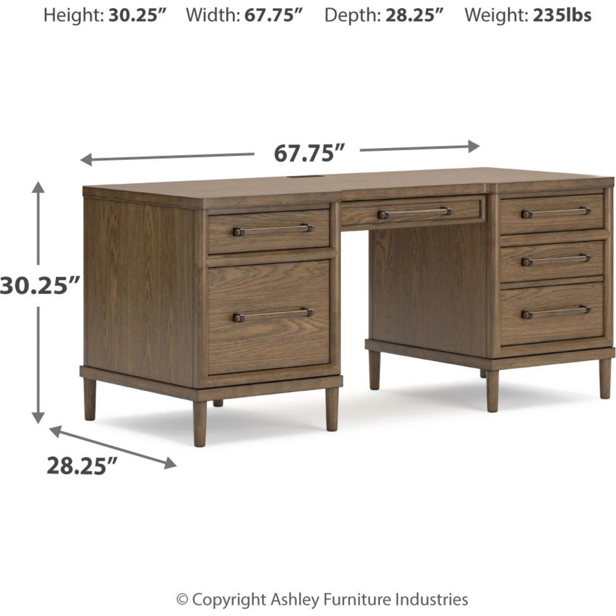 Roanhowe Desk - Brown - Image 5