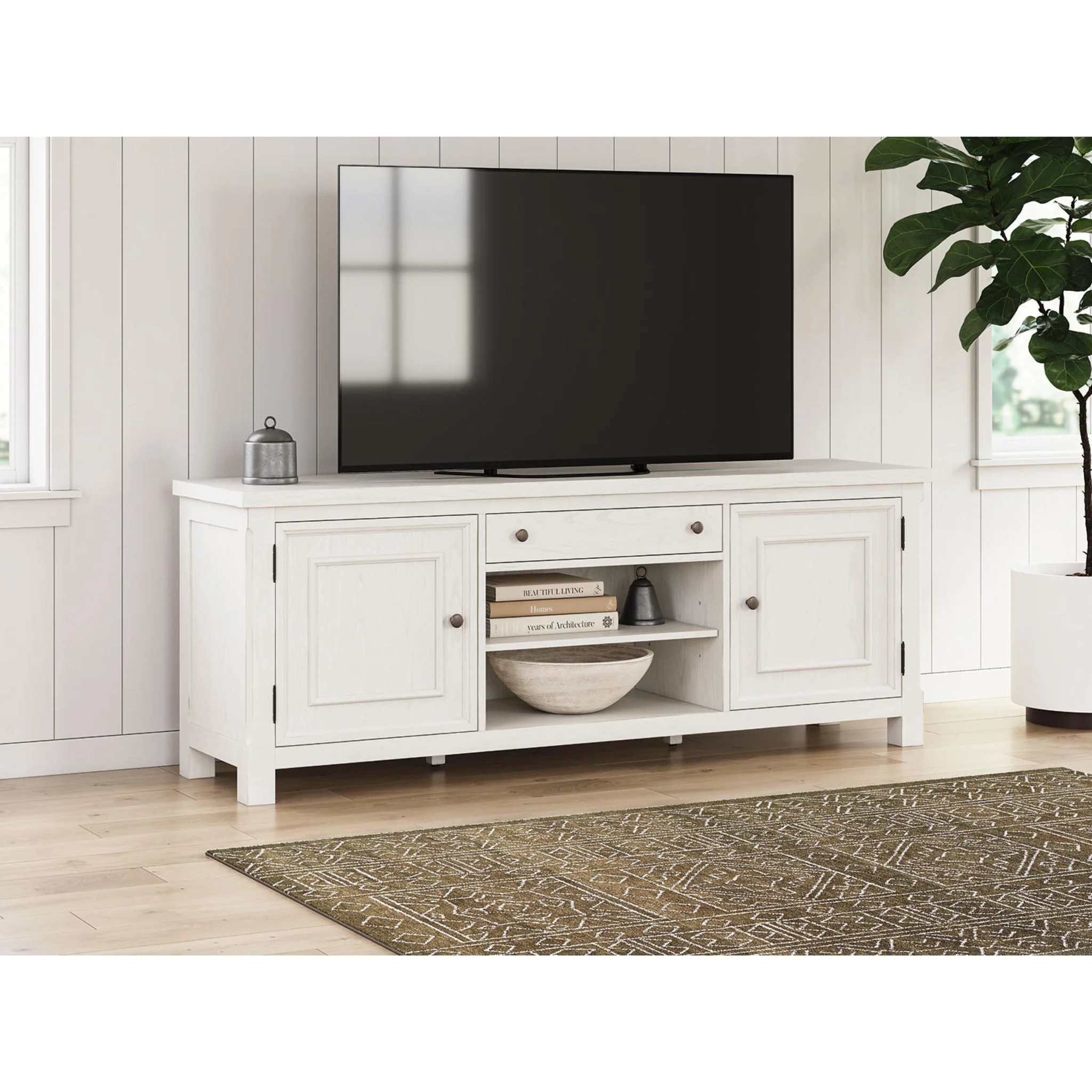Robbinsdale 72" TV Stand - Antique White - Image 9