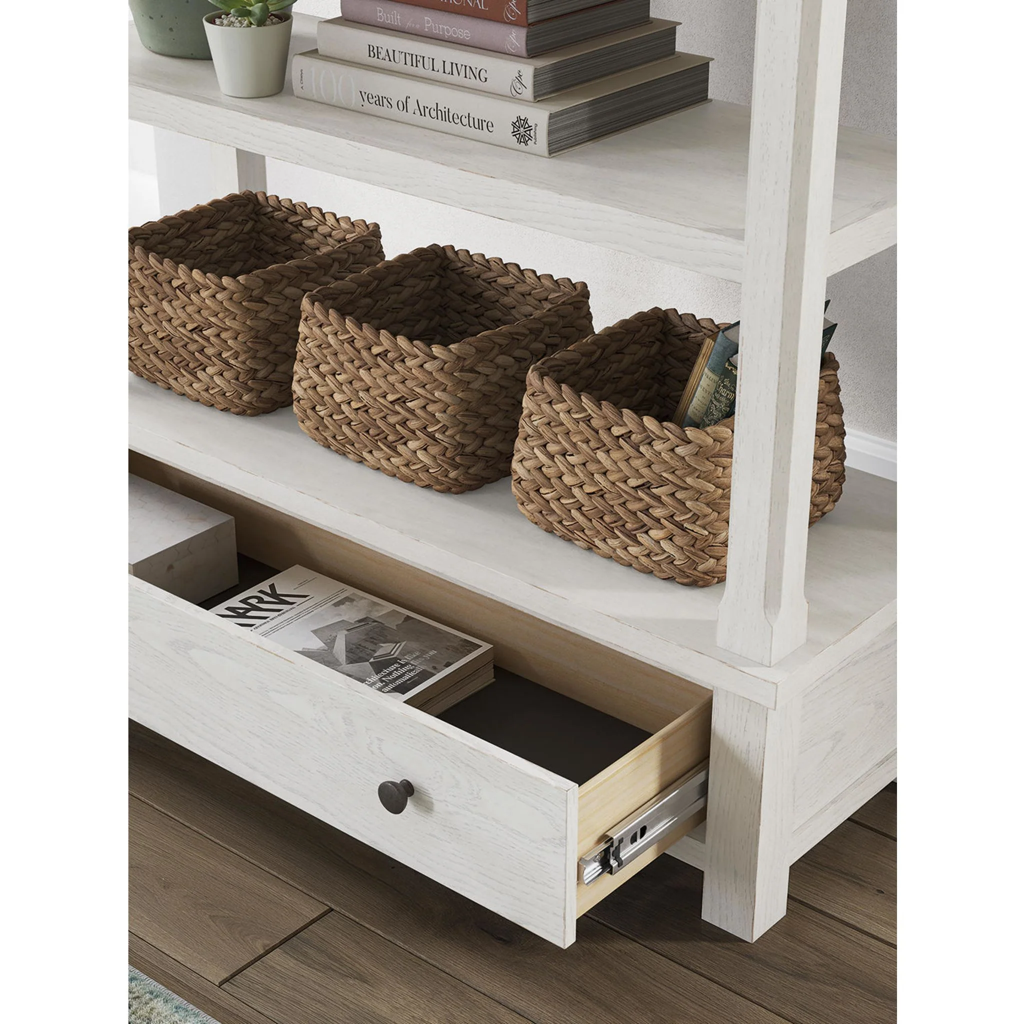 Robbinsdale Bookcase - Antique White - Image 7