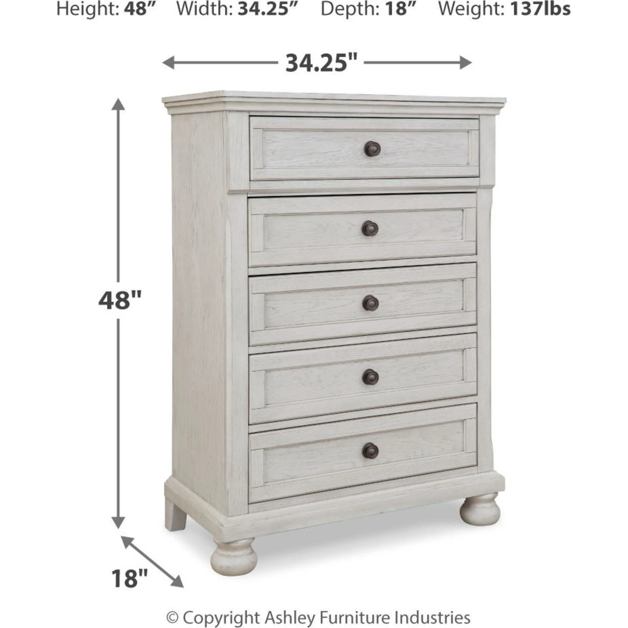 Robbinsdale Chest - Antique White - Image 20