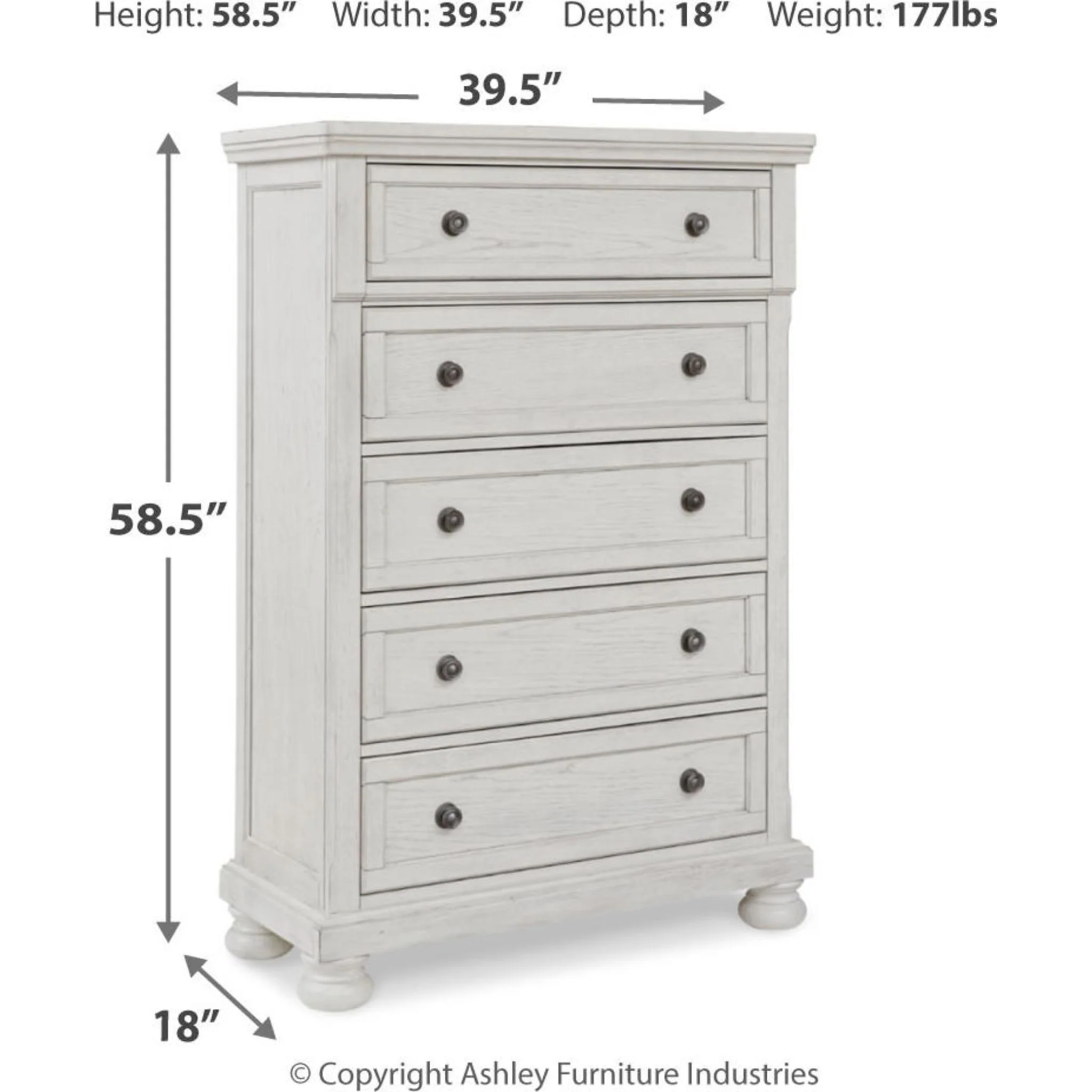 Robbinsdale Chest - Antique White - Image 23