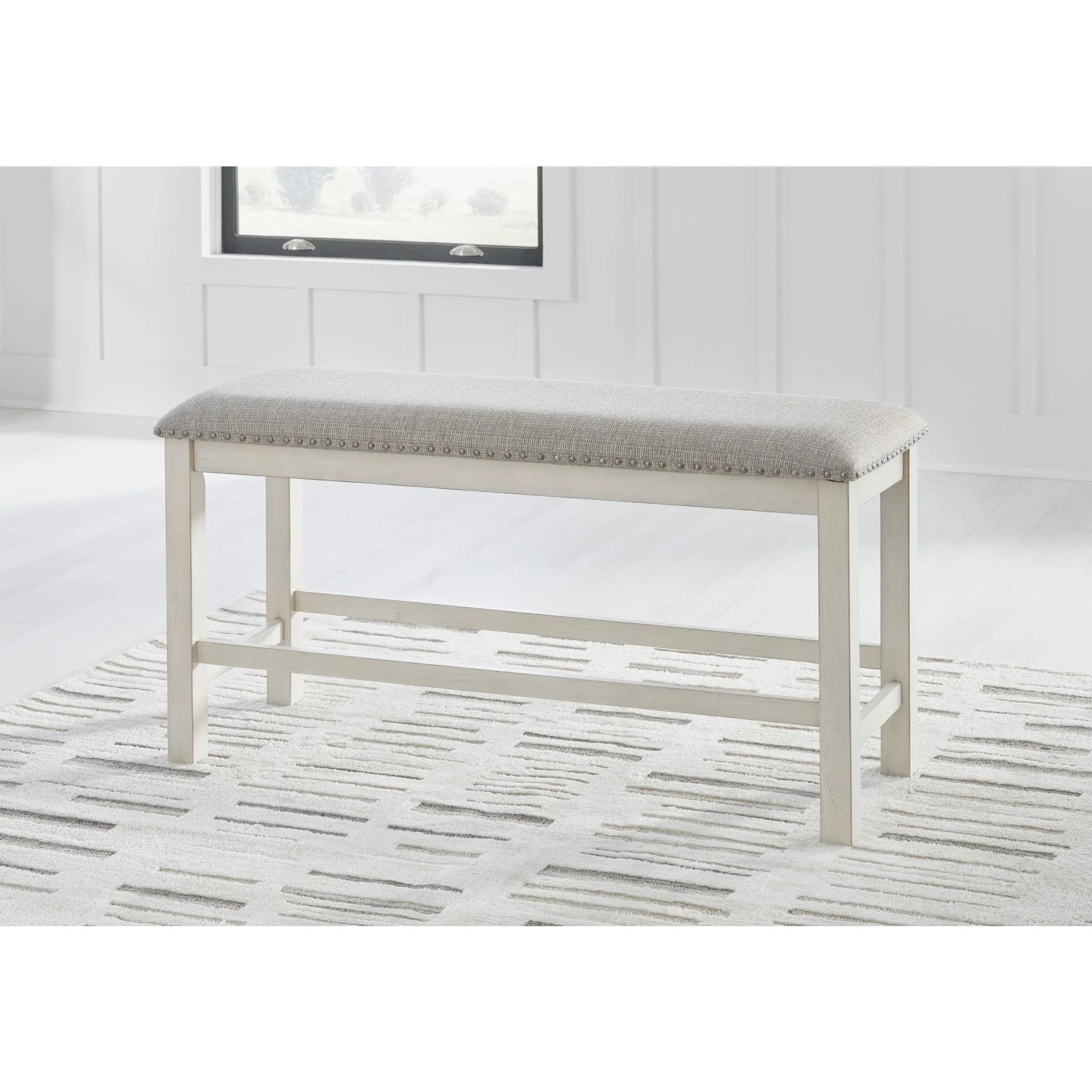 Robbinsdale Counter Height Bench - Antique White - (D642-09) - Image 2