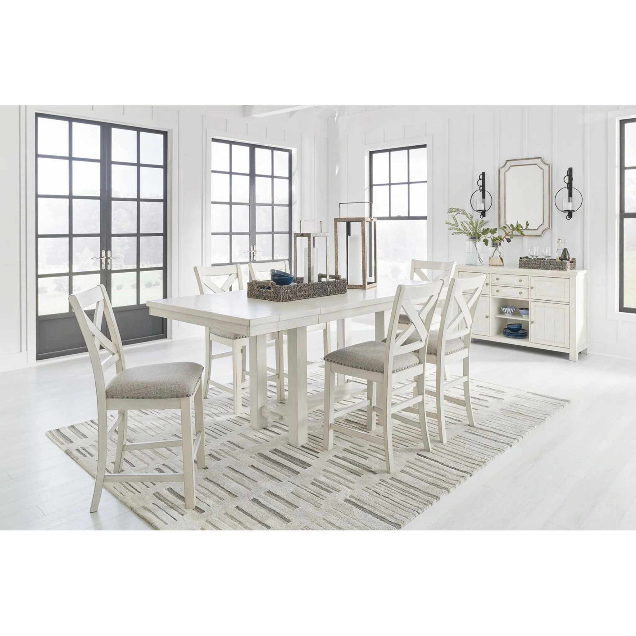Robbinsdale Counter Height Extension Table - Antique White - (D642-32) - Image 13