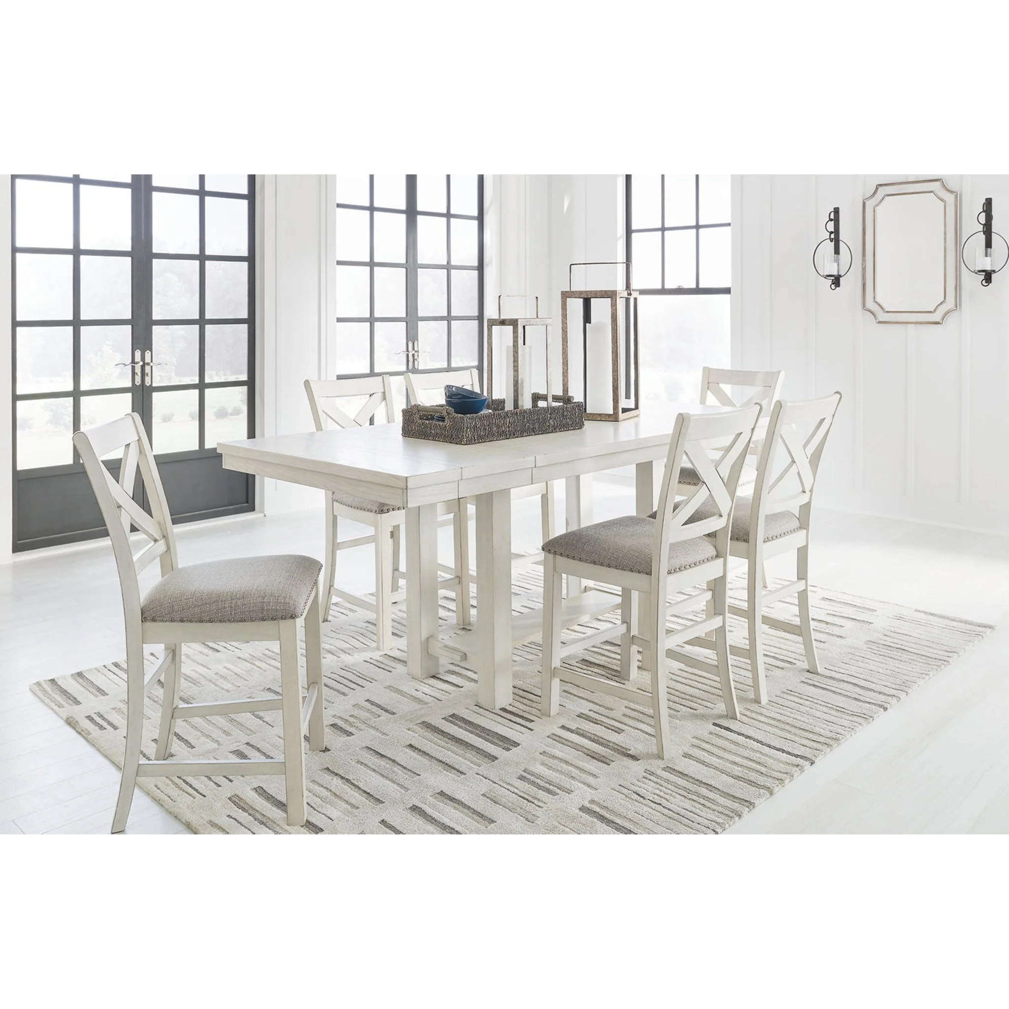 Robbinsdale Counter Height Extension Table - Antique White - (D642-32) - Image 15