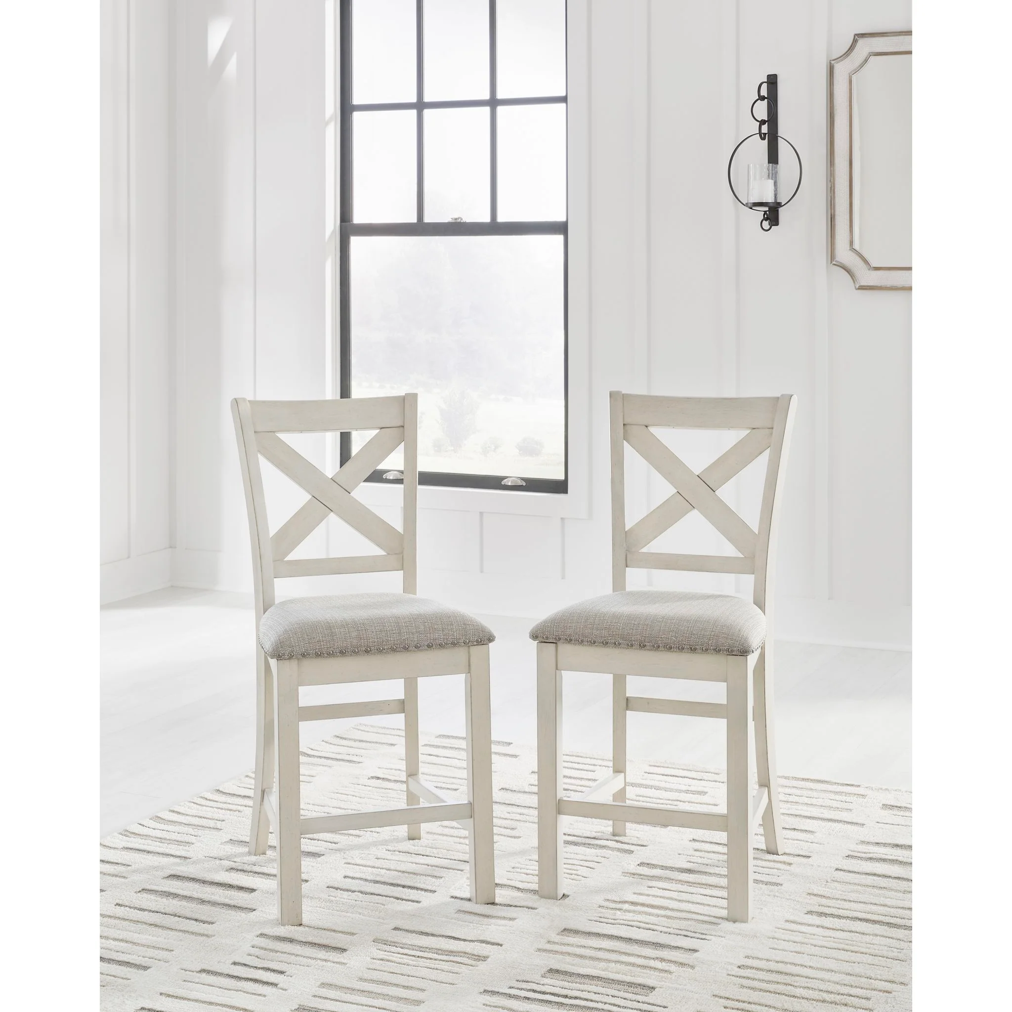 Robbinsdale Counter Height Stool - Antique White - (D642-124) - Image 2
