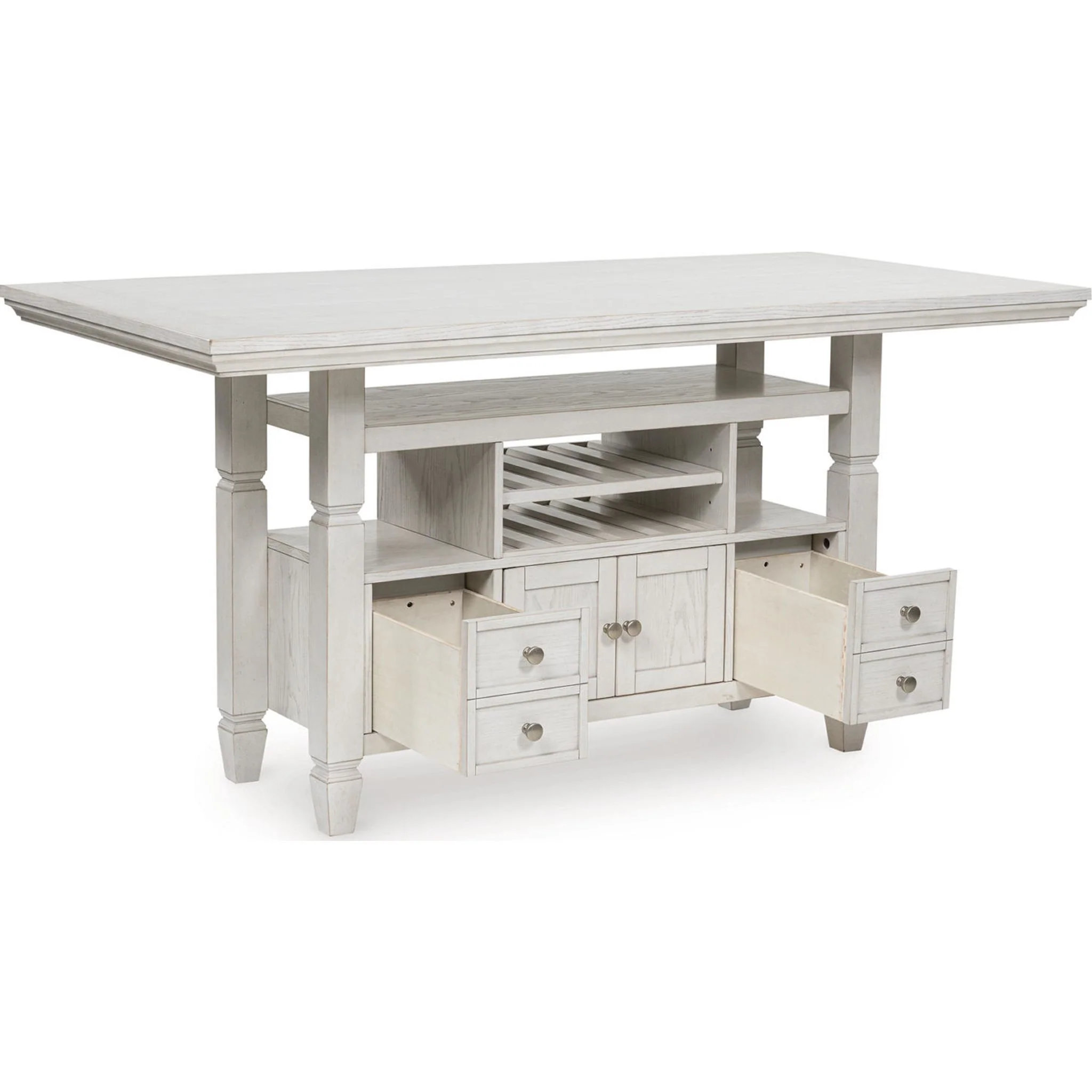 Robbinsdale Counter Height Table - Antique White - (D642D7) - Image 8