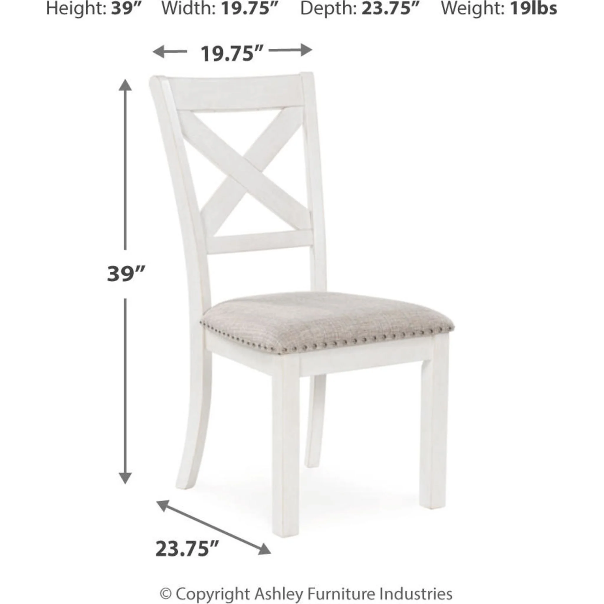 Robbinsdale Dining Chair - Antique White - (D642-01) - Image 4