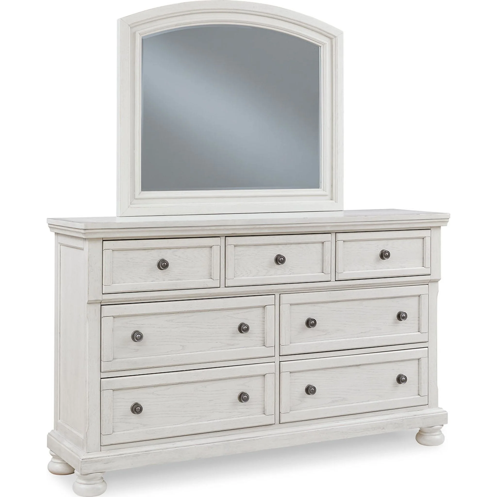 Robbinsdale Dresser and Mirror - Antique White - Image 10